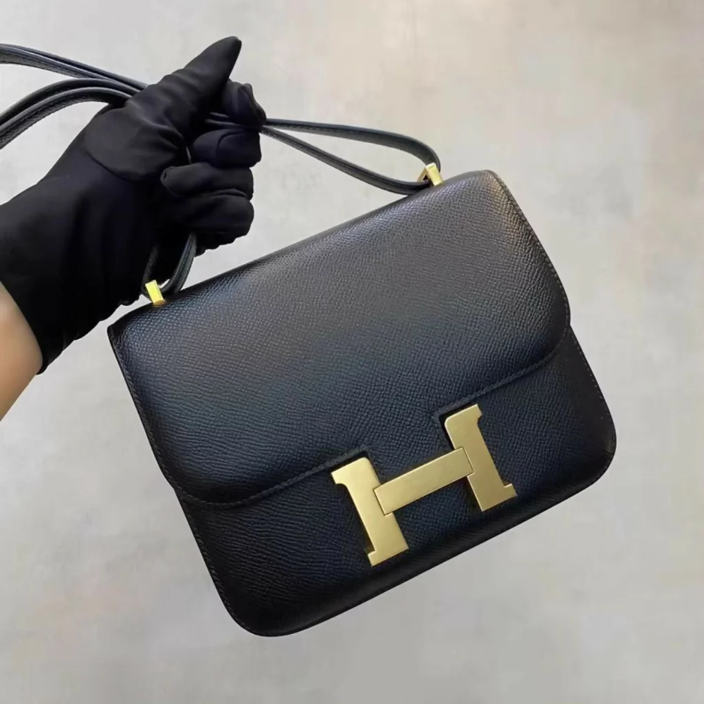 Hermes Mini Constance Black Epsom Leather Gold Hardware - Image 3