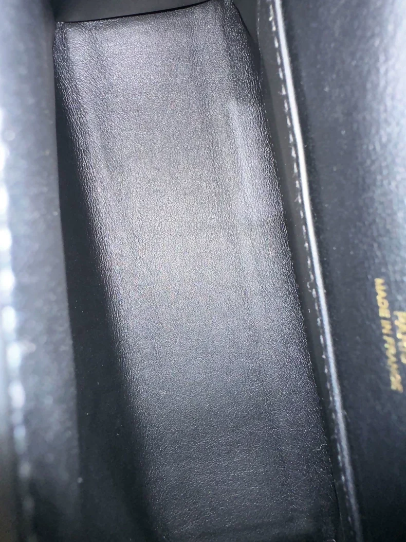 Hermes Kelly pochette Black Swift Leather with gold harwdare - Image 2
