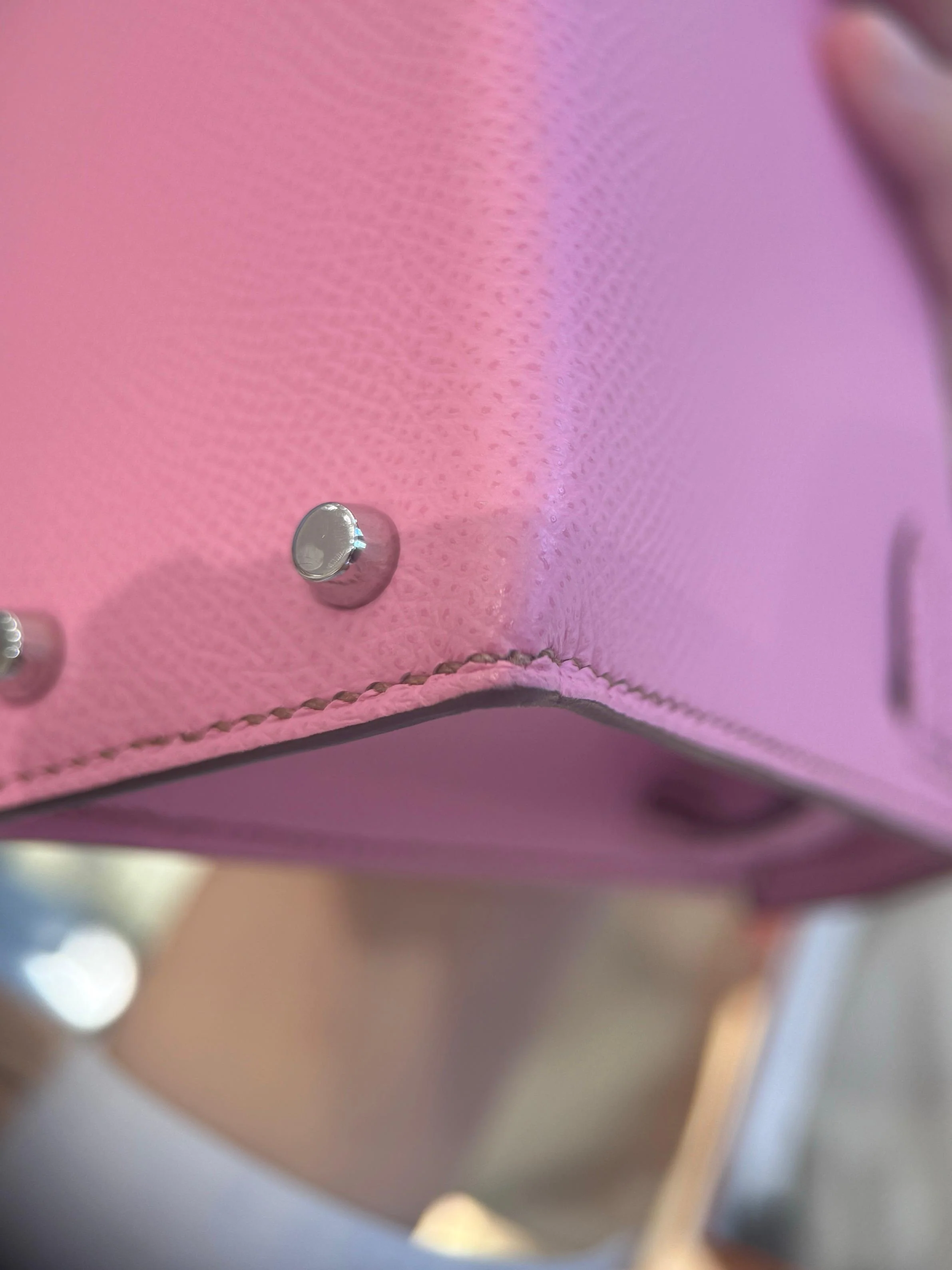 Hermes Mini Kelly 20 5P Pink Bubblegum Chèvre Leather with Palladium Hardware - Image 10