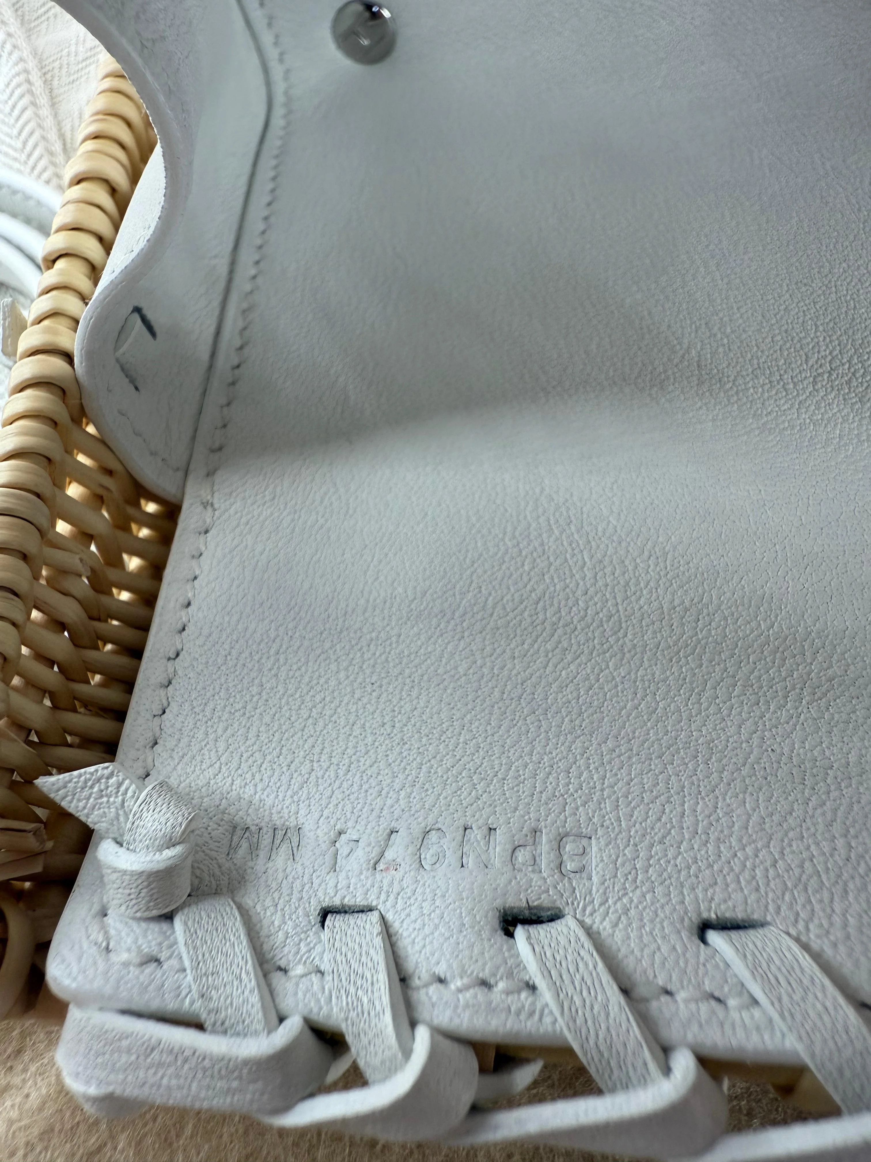 Hermès Mini Kelly 20 “Picnic” White Swift Leather & Palladium Hardware - Image 19