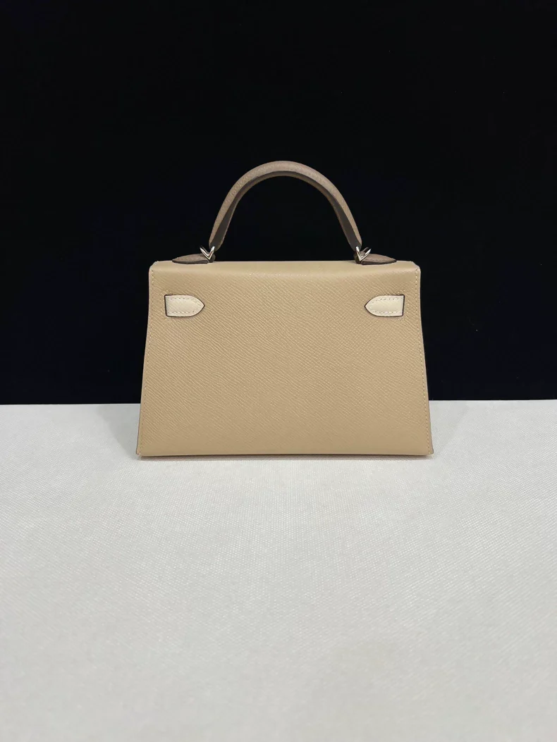Hermes Mini Kelly 20 Trench Coat/Etoupe/Craie Epsom leather palladium hardware - Image 3