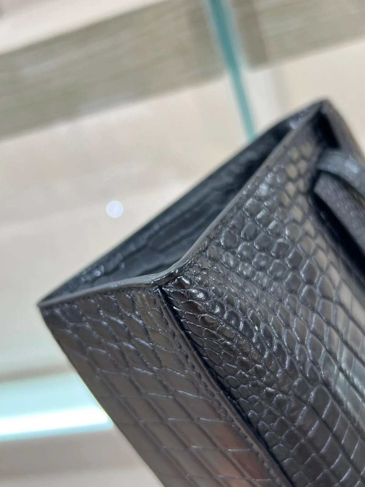 Hermès Mini Kelly Pochette So Black Matte Crocodile - Image 10