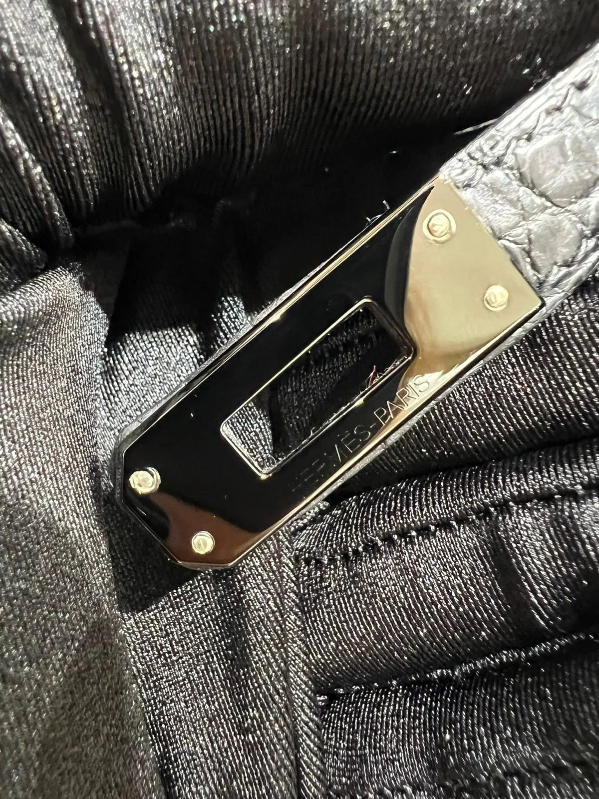 Hermès Mini Kelly Pochette So Black Matte Crocodile - Image 13