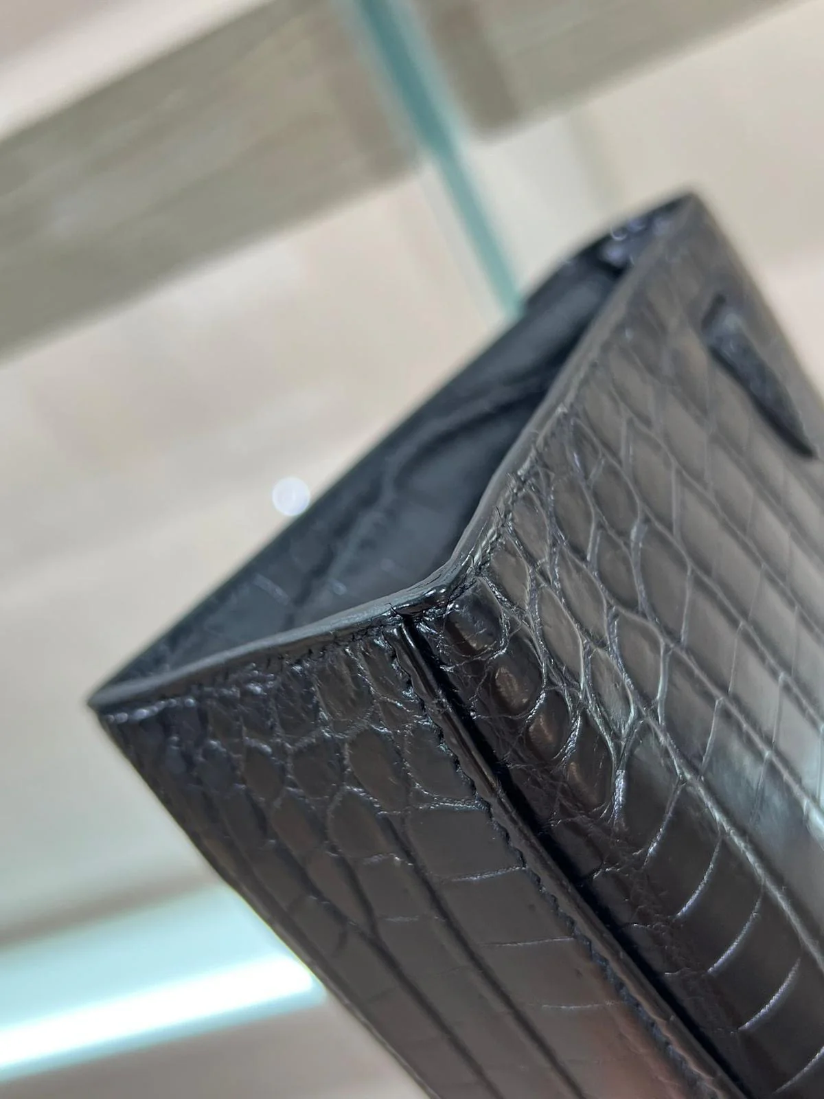 Hermès Mini Kelly Pochette So Black Matte Crocodile - Image 8