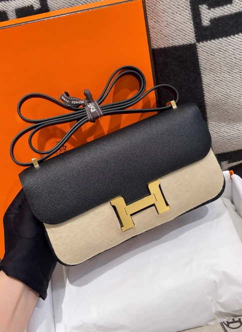 Hermès Constance Elan Black Epsom Gold Hardware
