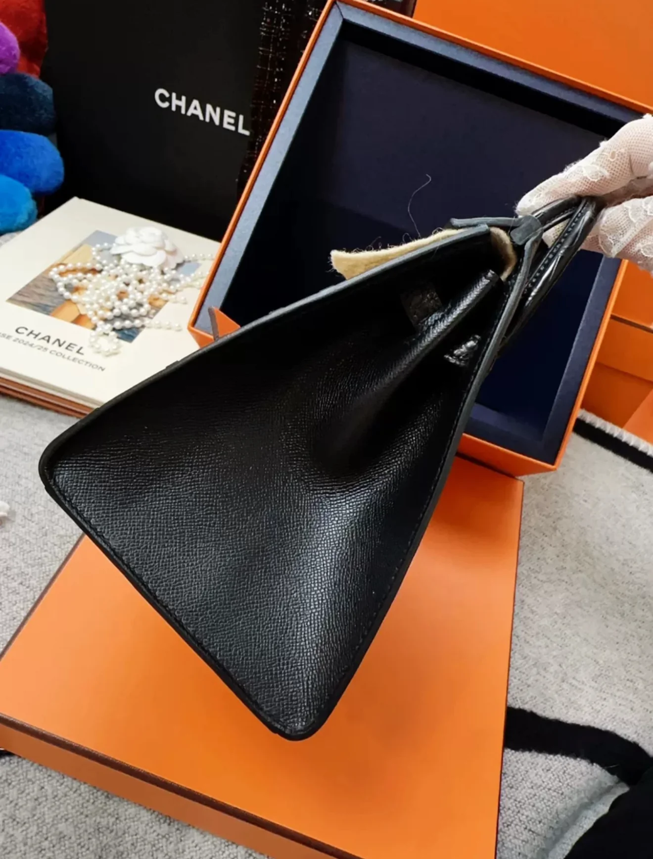 Hermès Night Sac Faubourg Birkin 20 SO BLACK Matte Alligator - Image 4