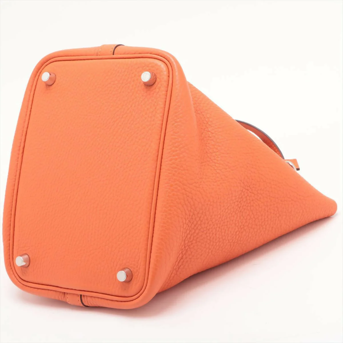 Hermès Orange Clemence Picotin Lock 18 with Palladium Hardware - Image 3
