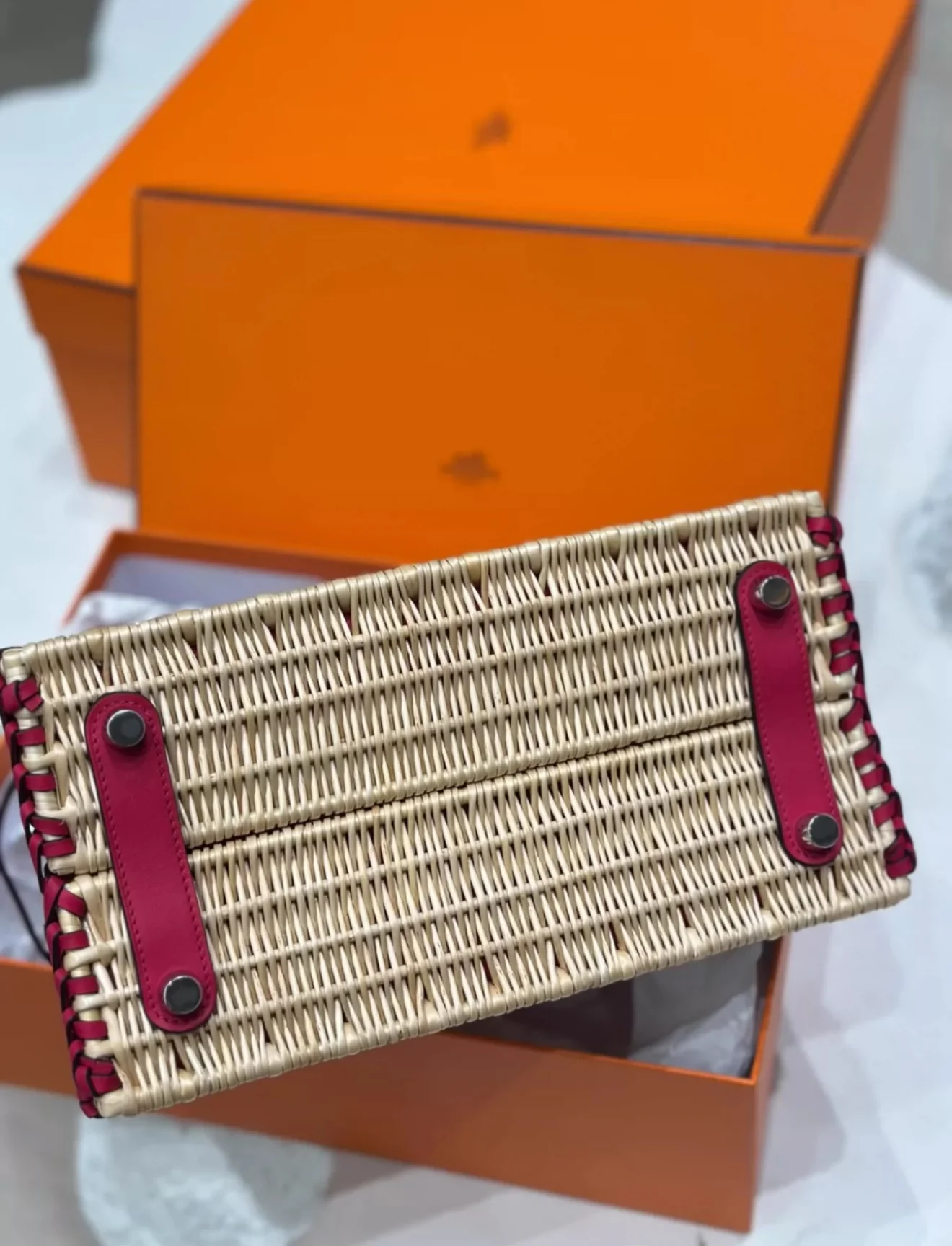 Hermès Picnic Birkin 25 Pink Palladium Hardware - Image 4