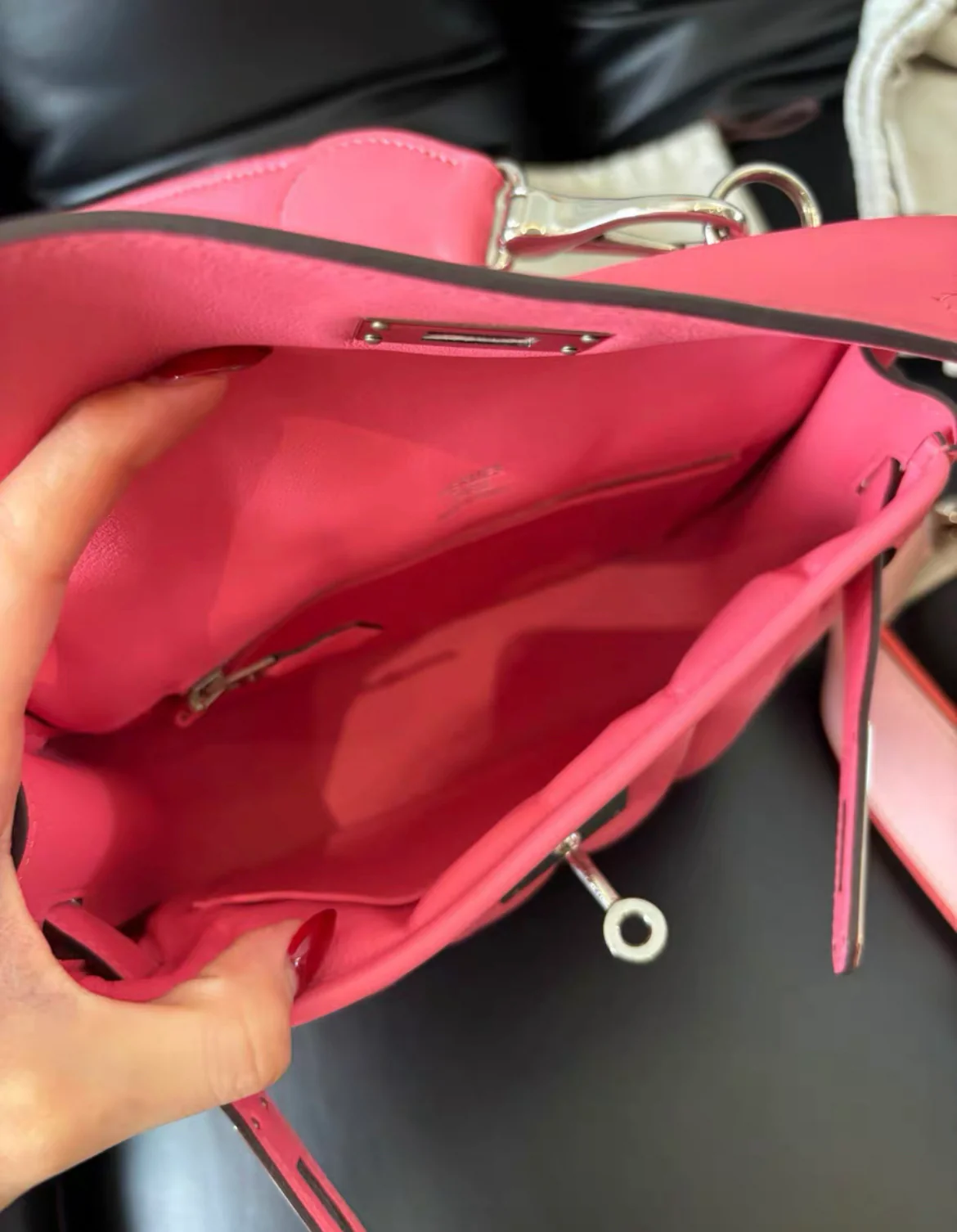 HERMES PINK MINI BERLIN SHOULDER BAG - Image 5
