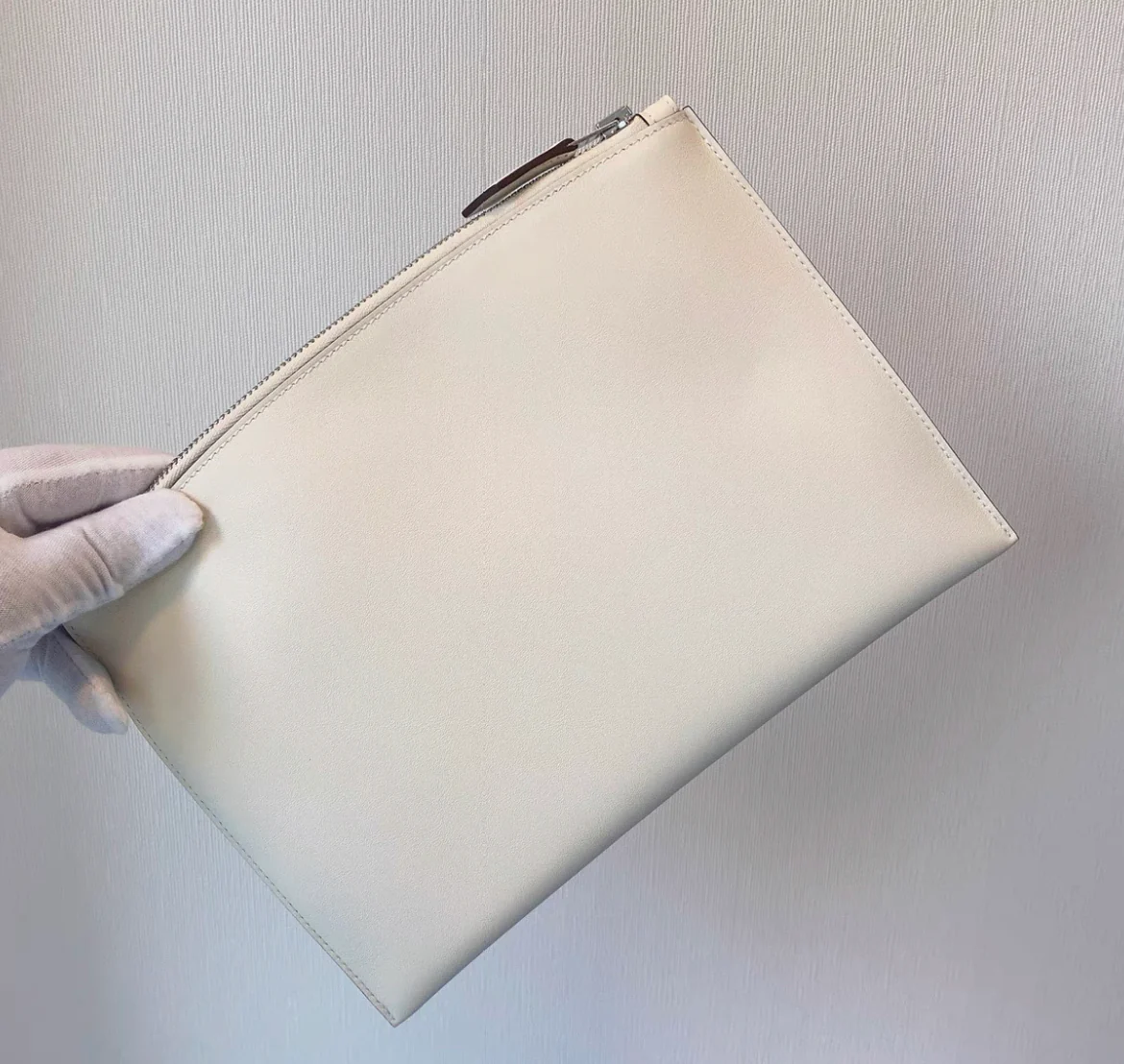 Hermes Pochette Bazar In and Out Clutch Nata Swift Leather - Image 3