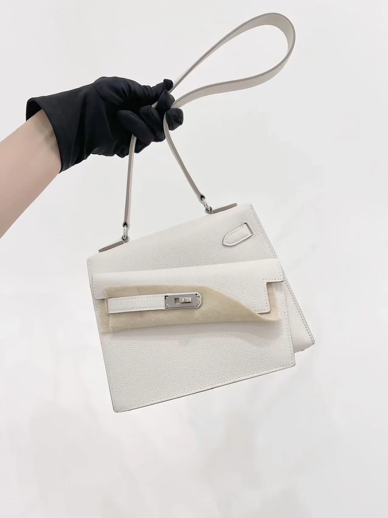 HERMÈS Kelly 20 en Desordre Gris Platine Epsom Palladium hardware - Image 3