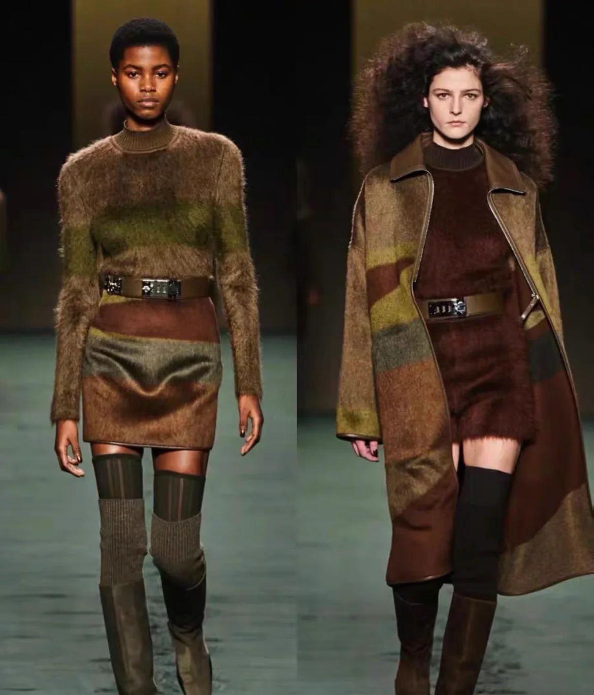 Hermes “Rocabar” runway cashmere and mohair coat, size fr34 - Image 4