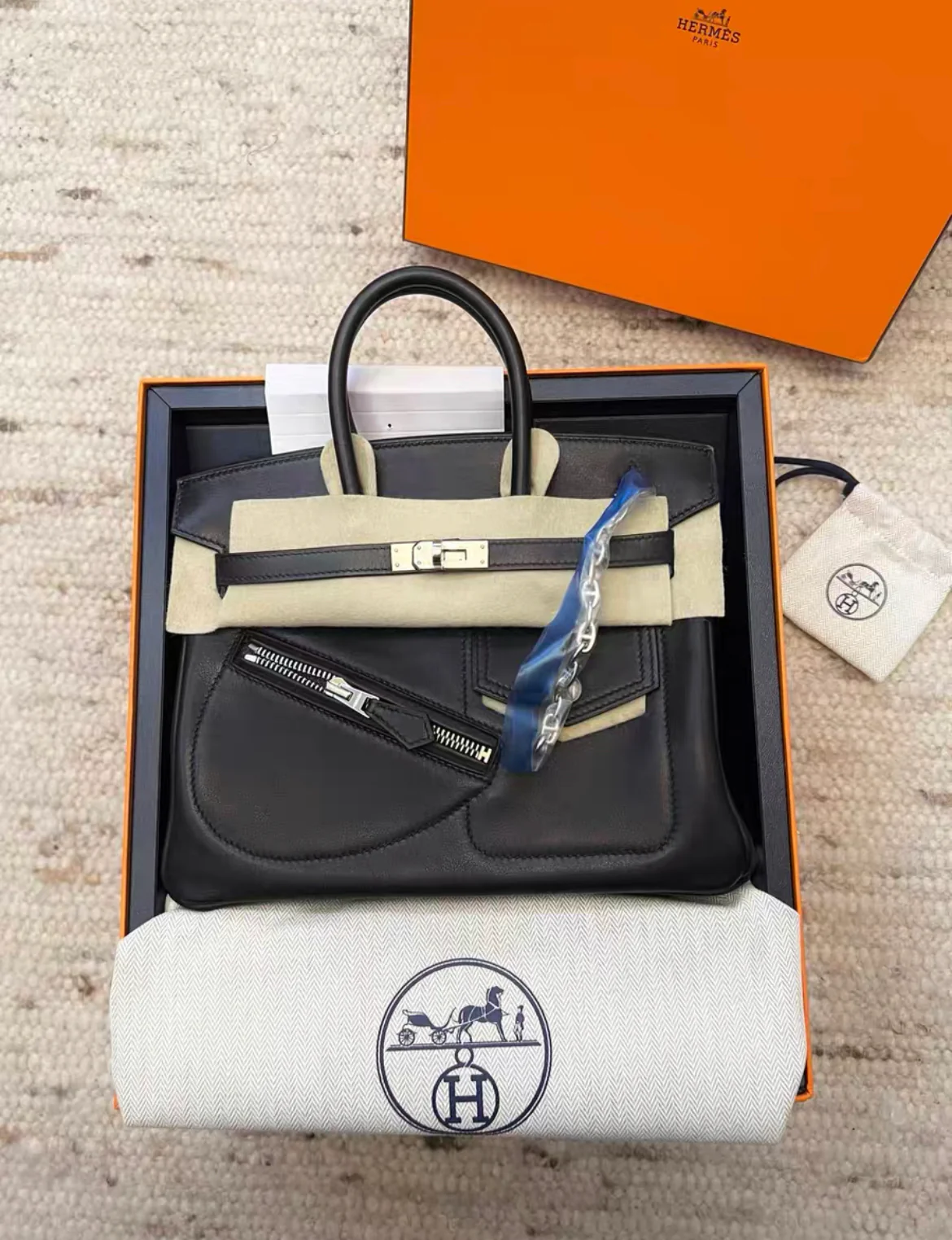 Hermes Rock Birkin 25 Black Volupto - Image 4
