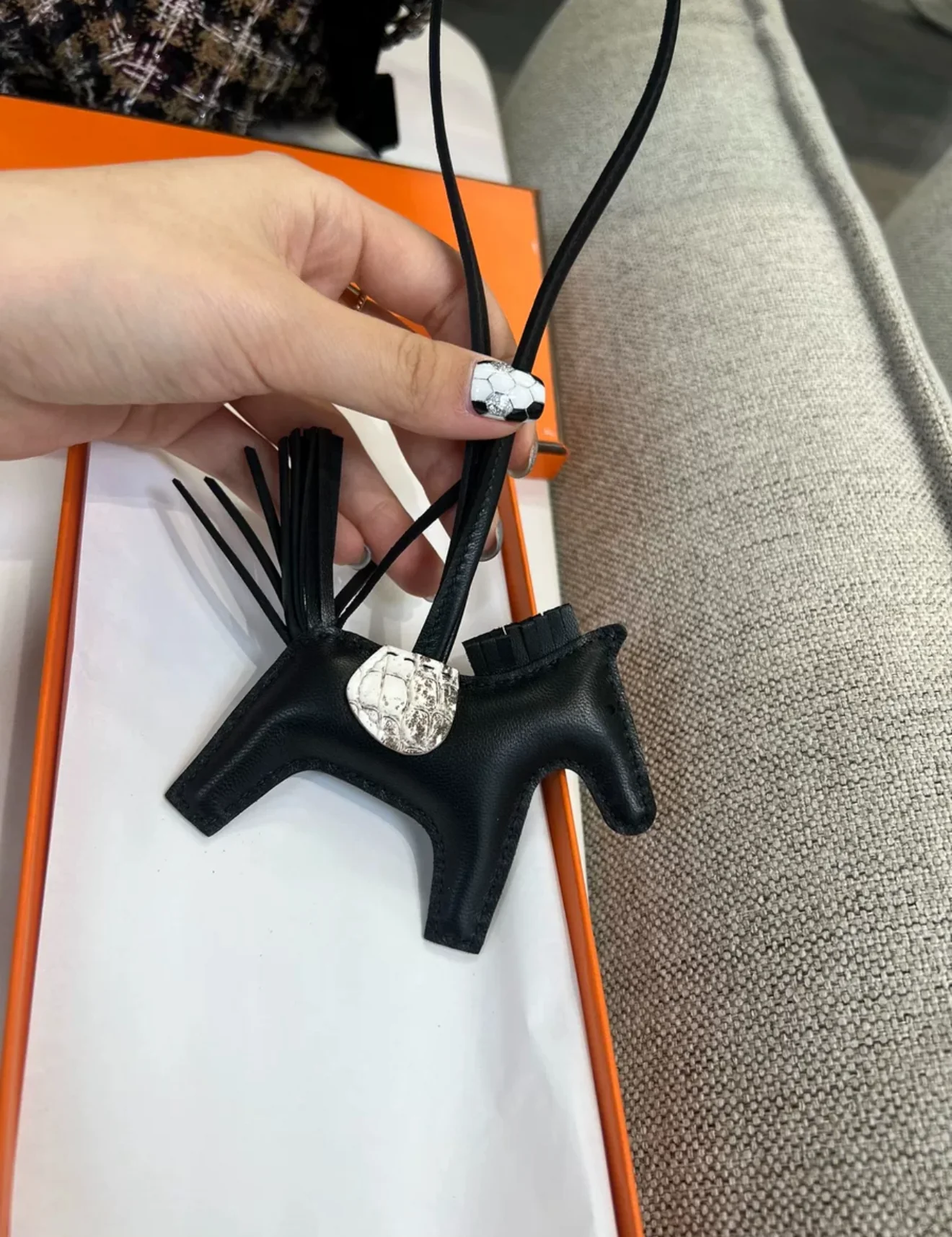 Hermès Rodeo Charm Noir Swift Touch Himalyan - Image 2