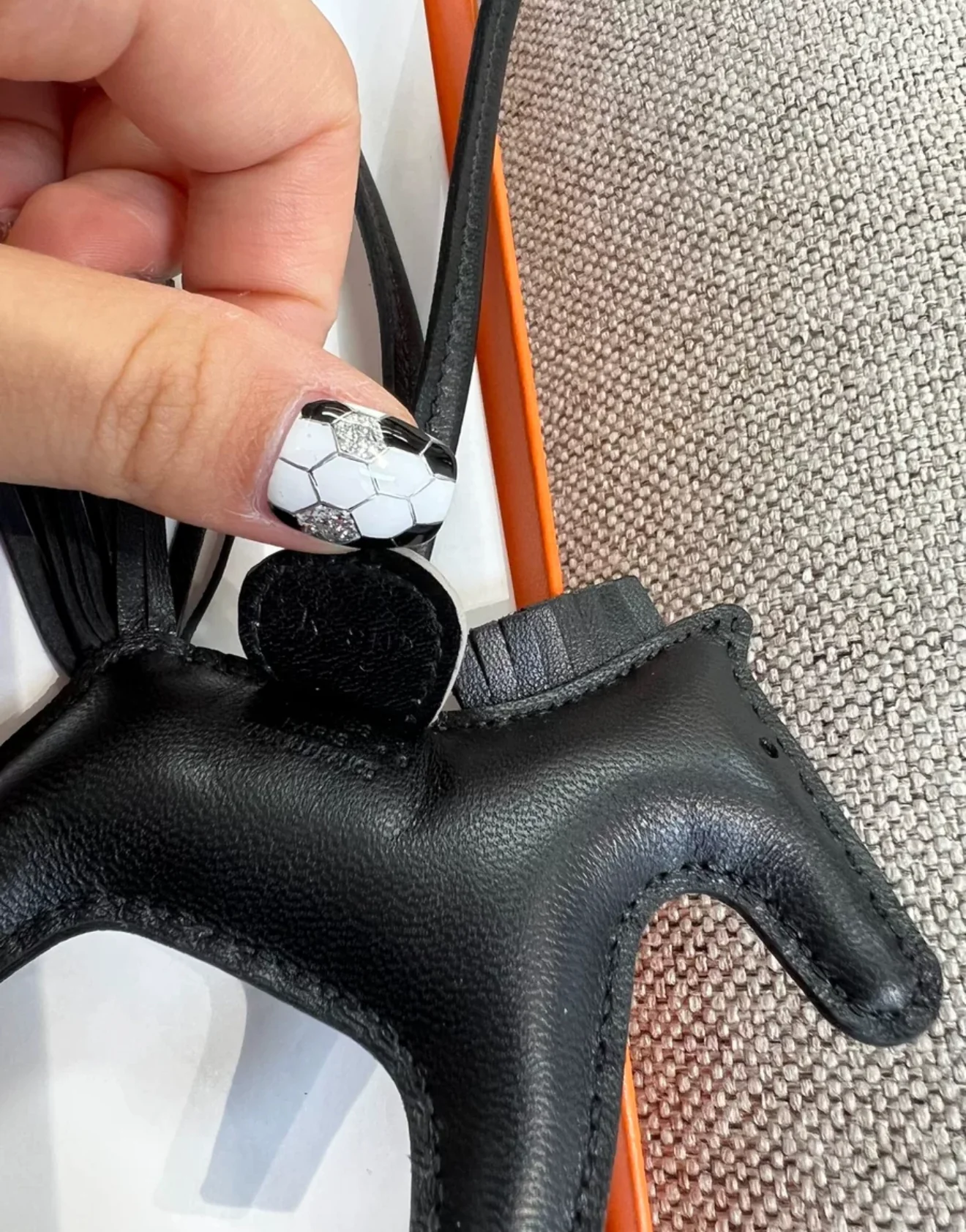 Hermès Rodeo Charm Noir Swift Touch Himalyan - Image 3