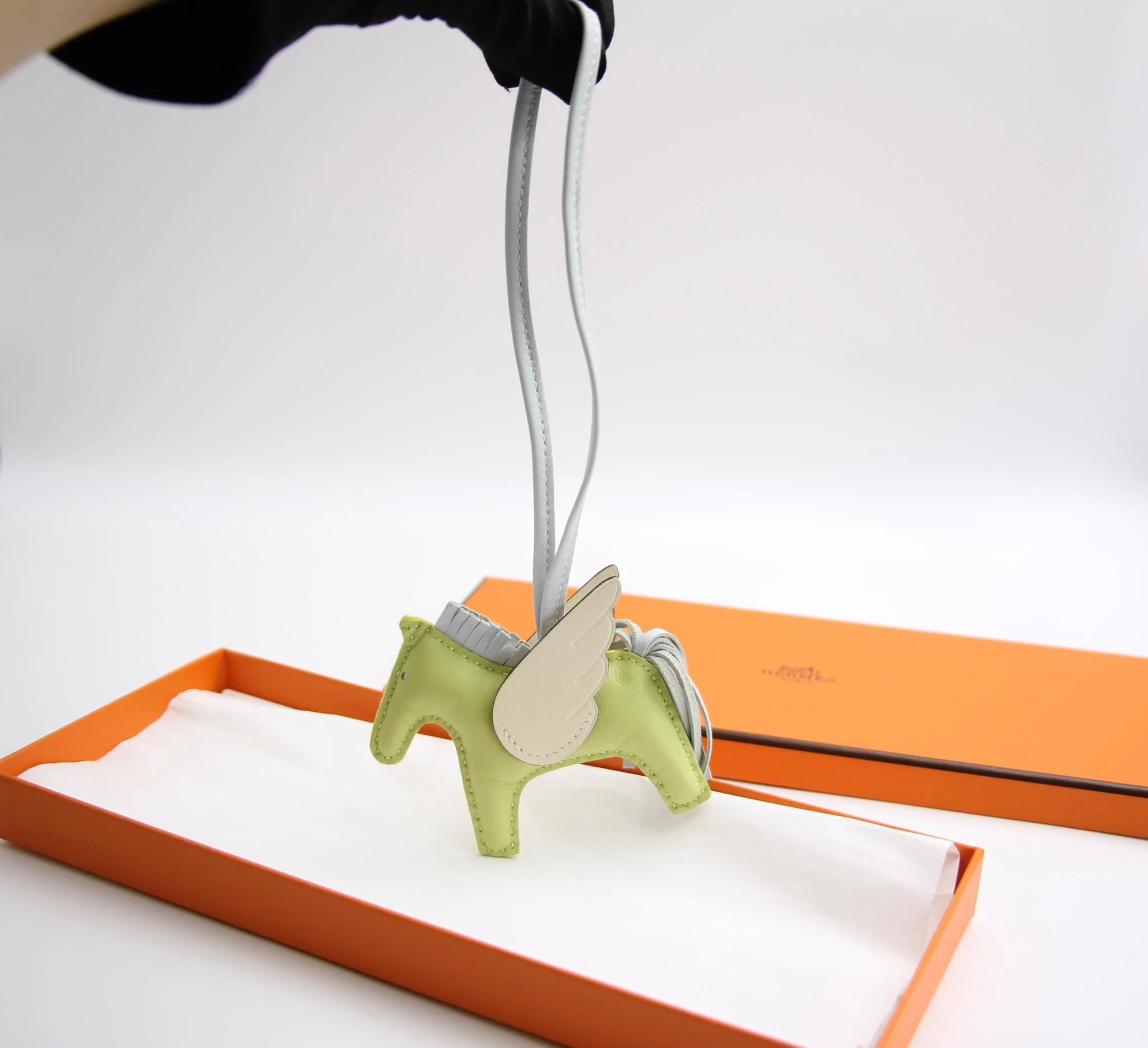 Hermès Rodeo Pegase Pm Bag Charm In Jaune Bourgeon Blue Brume Nata - Image 4