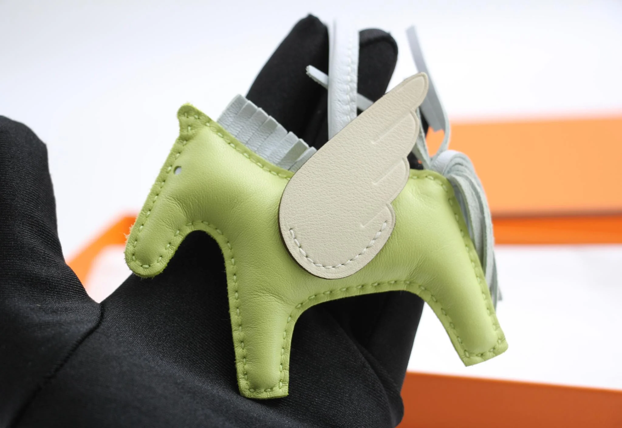 Hermès Rodeo Pegase Pm Bag Charm In Jaune Bourgeon Blue Brume Nata - Image 5