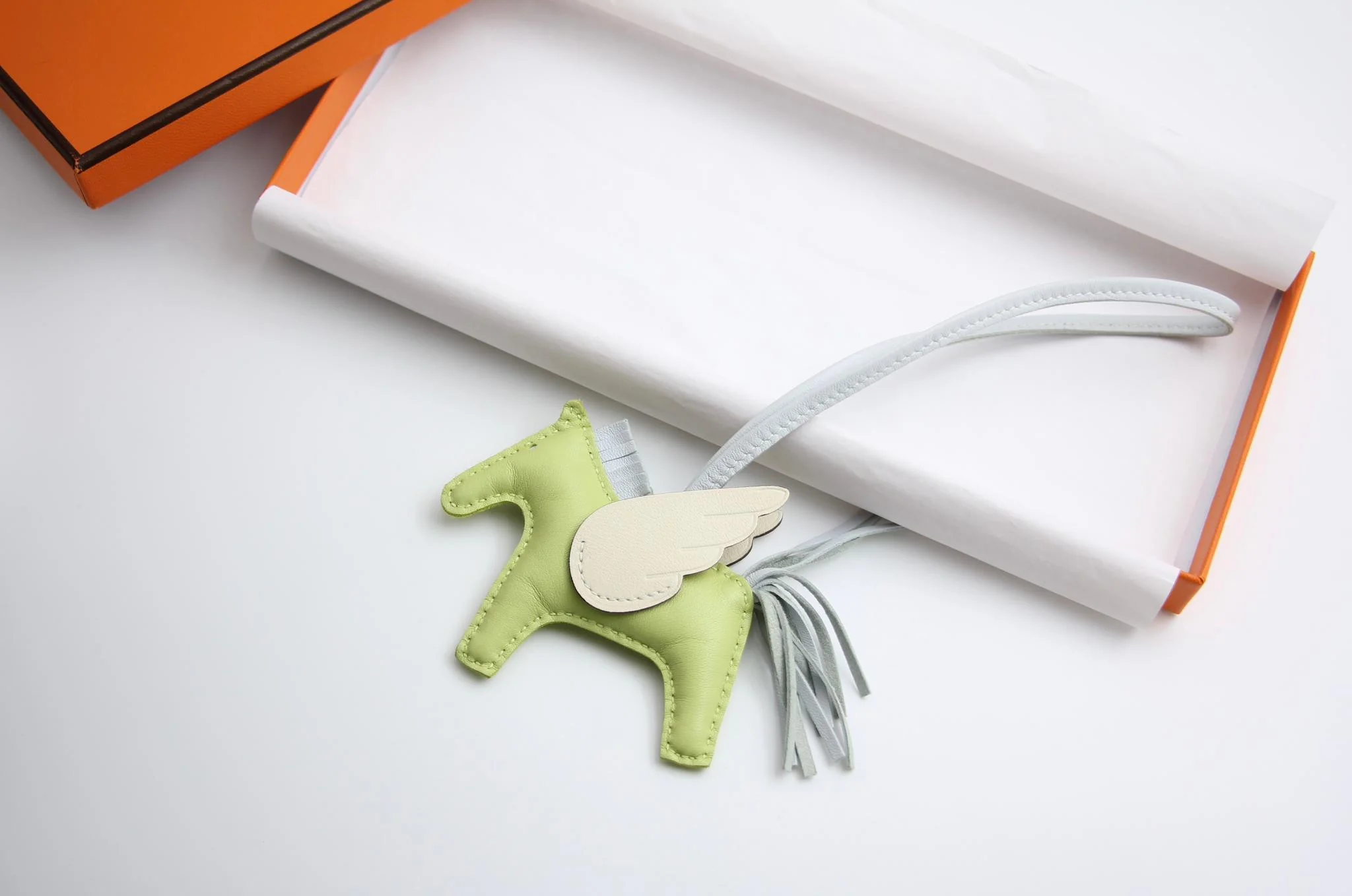 Hermès Rodeo Pegase Pm Bag Charm In Jaune Bourgeon Blue Brume Nata - Image 6