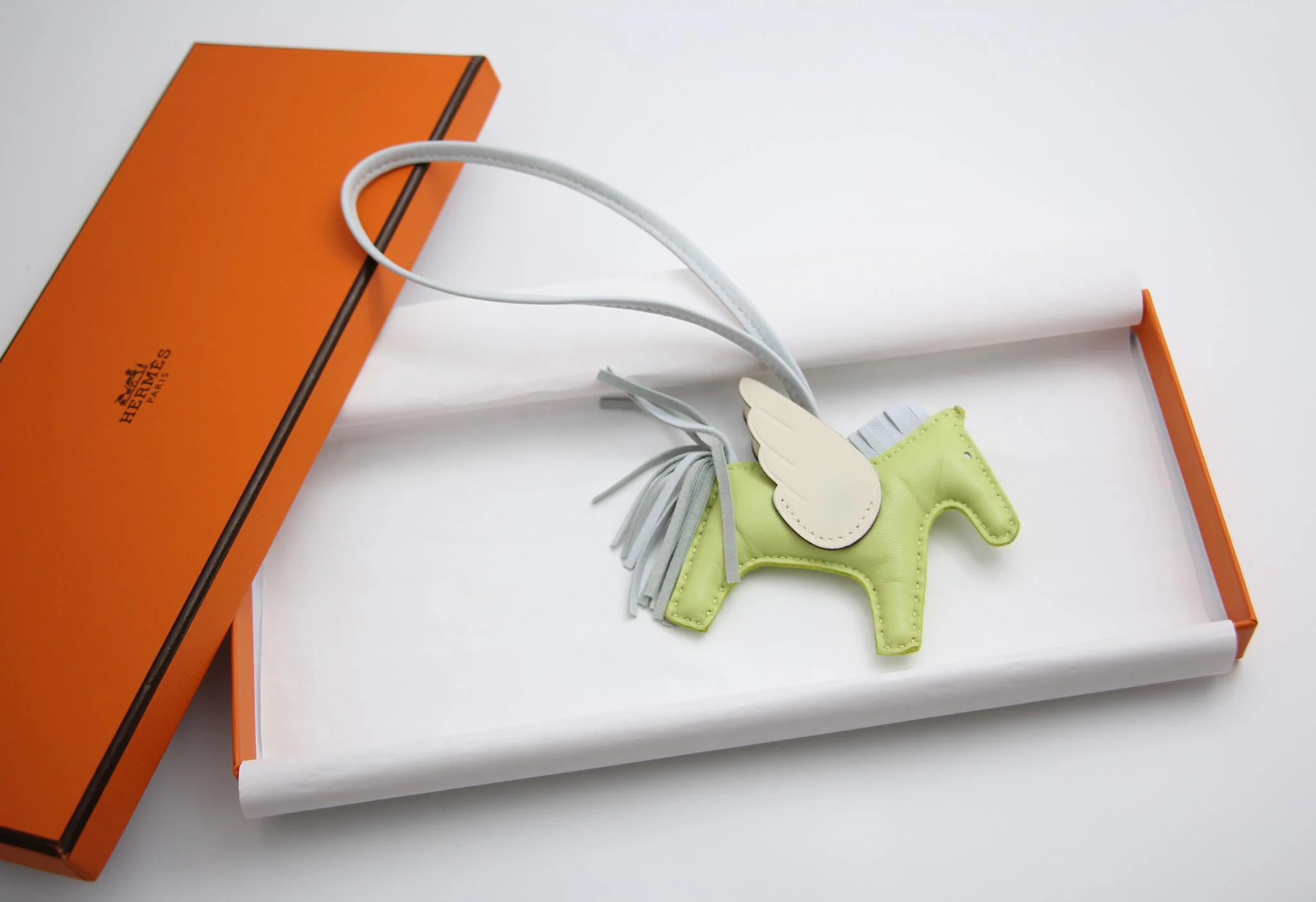 Hermès Rodeo Pegase Pm Bag Charm In Jaune Bourgeon Blue Brume Nata - Image 7