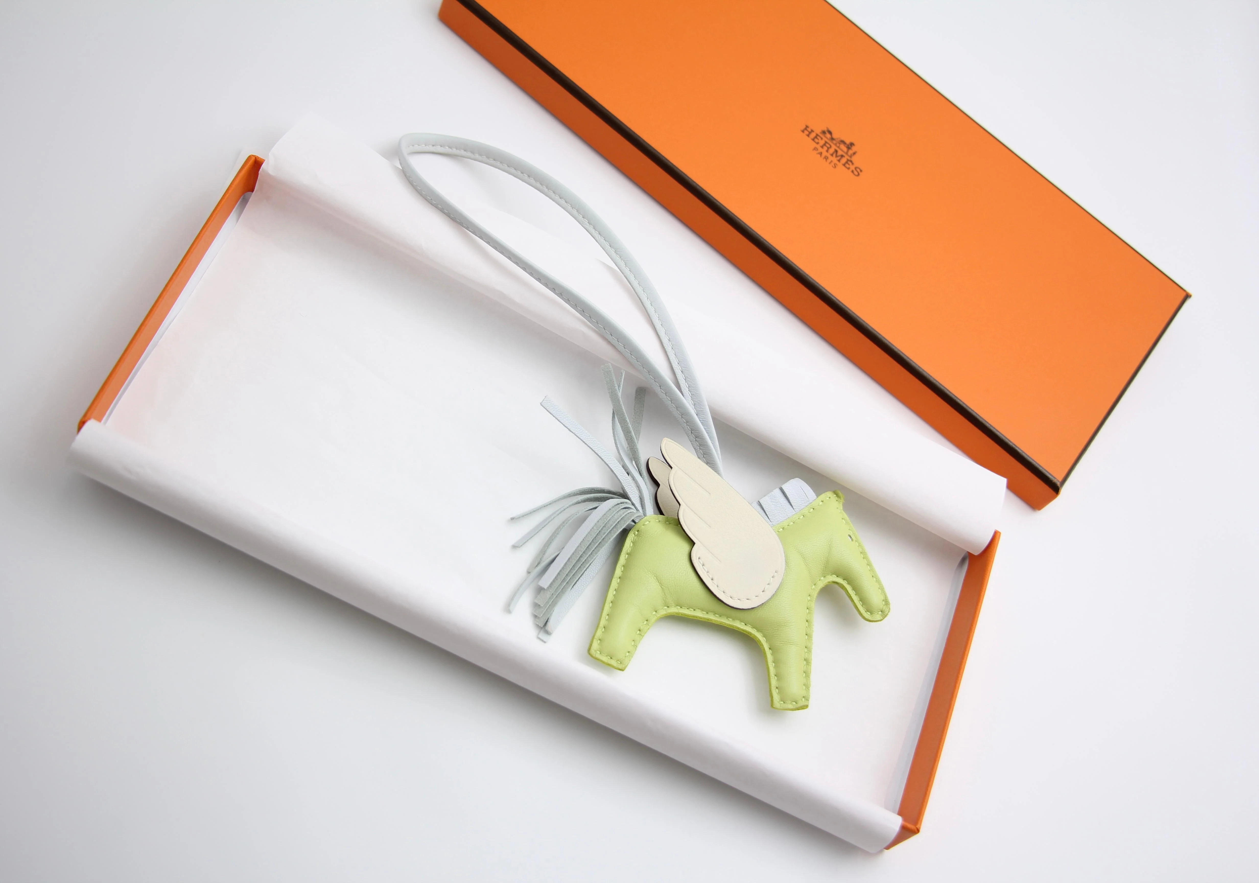 Hermès Rodeo Pegase Pm Bag Charm In Jaune Bourgeon Blue Brume Nata - Image 8