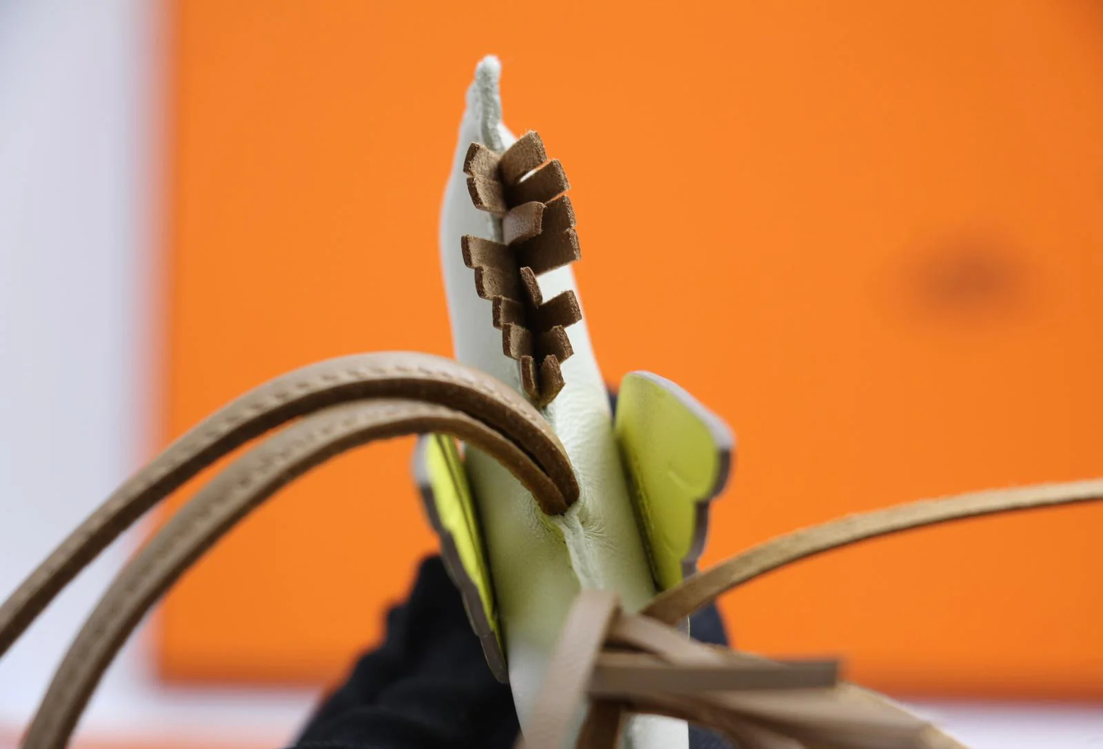 Hermès Rodeo Pm Pegase Pm Bag Charm In Craie Chai Lime Milo - Image 7