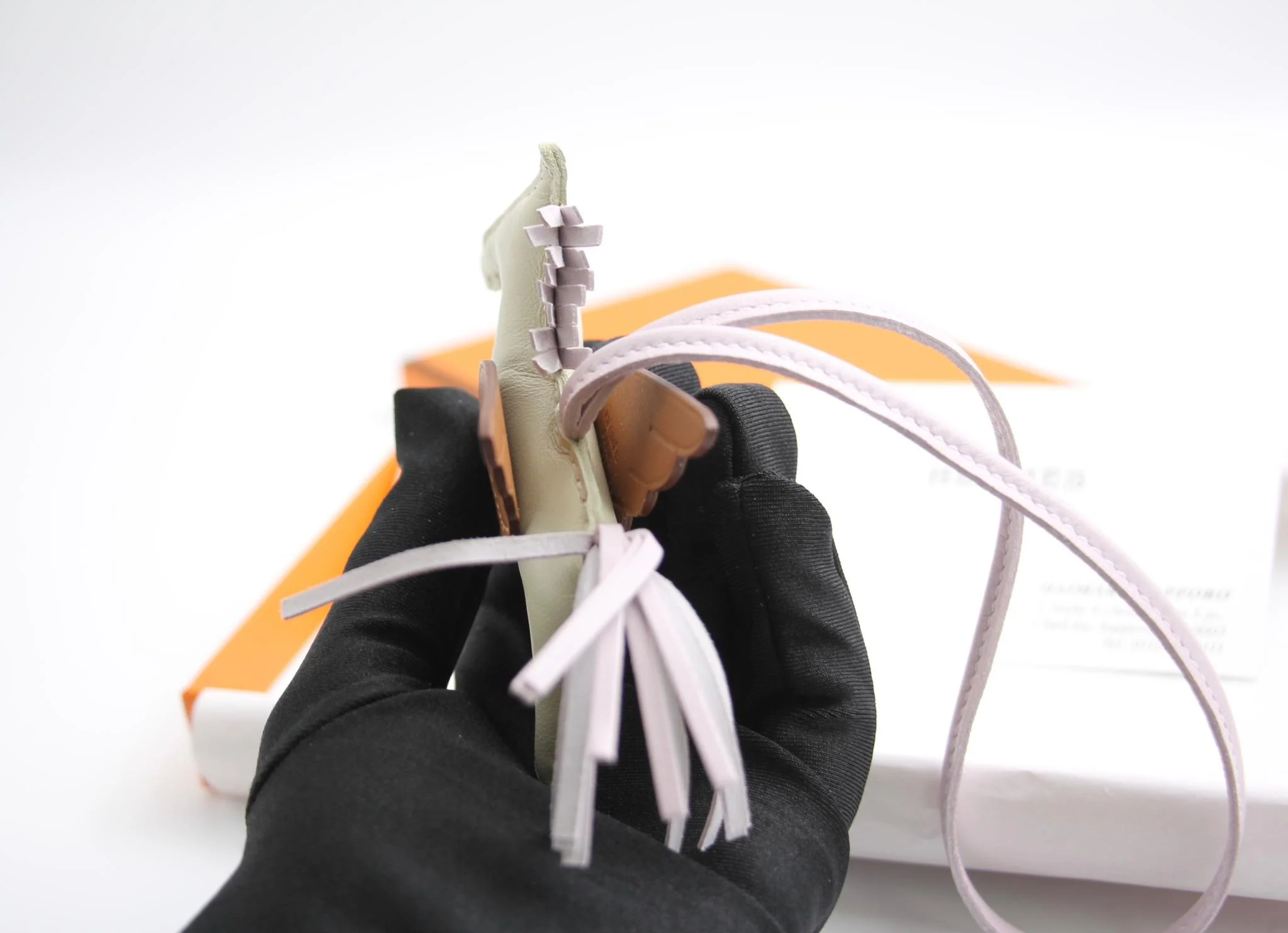Hermès Rodeo Pm Pegase Pm Bag Charm In Craie Mauve Pale Cream Purple - Image 12