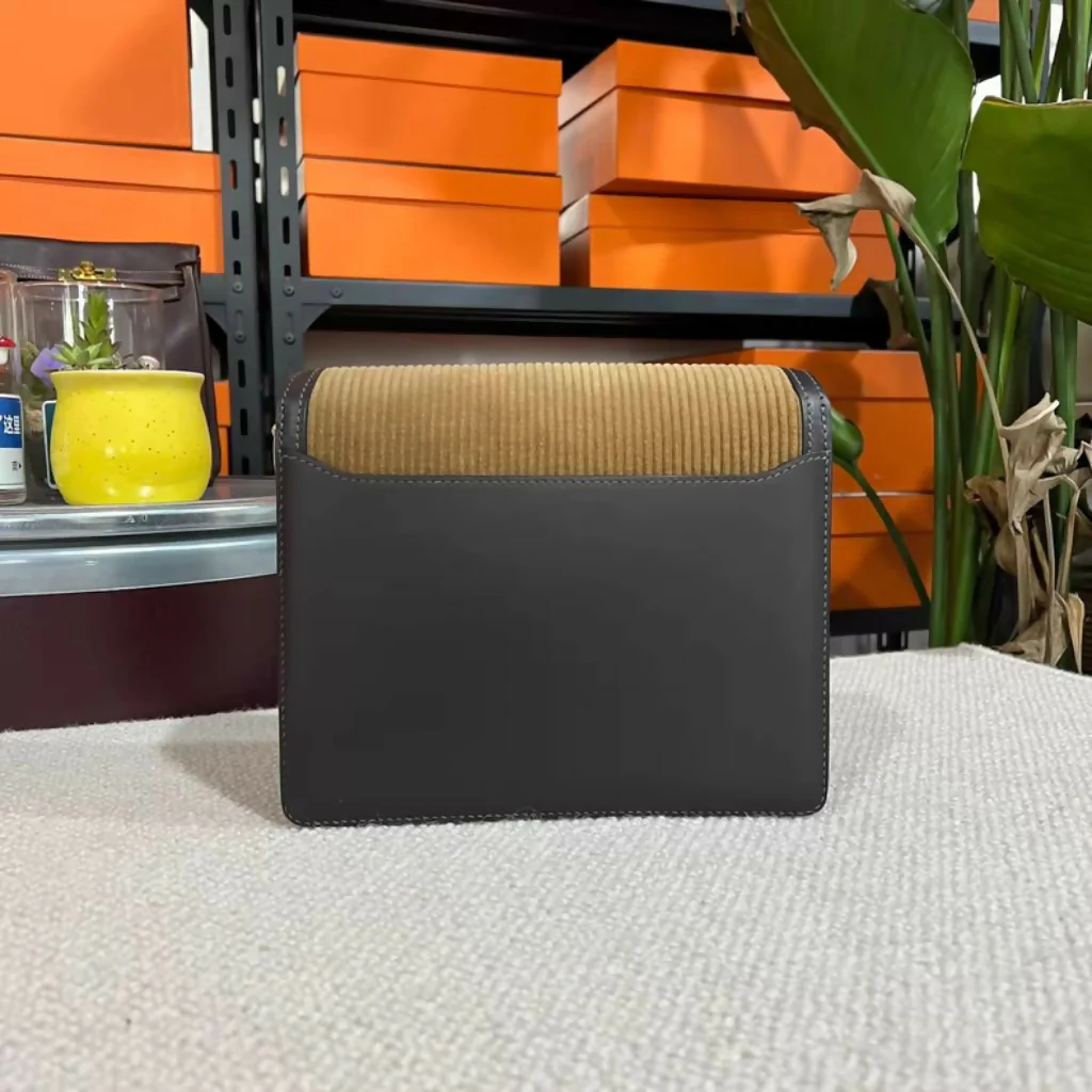 HERMES Velours Cotele Swift Sac Roulis 23 Tabac Camel Ebene - Image 2