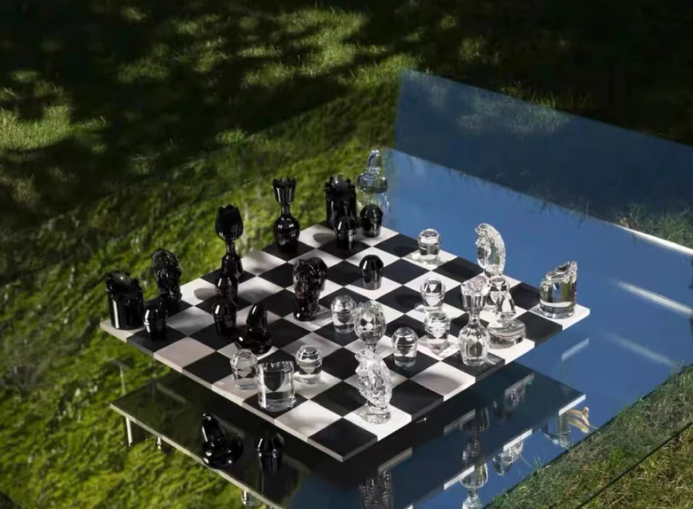 Hermes Saint-Louis Chess Game with Clear Crystal - Image 7
