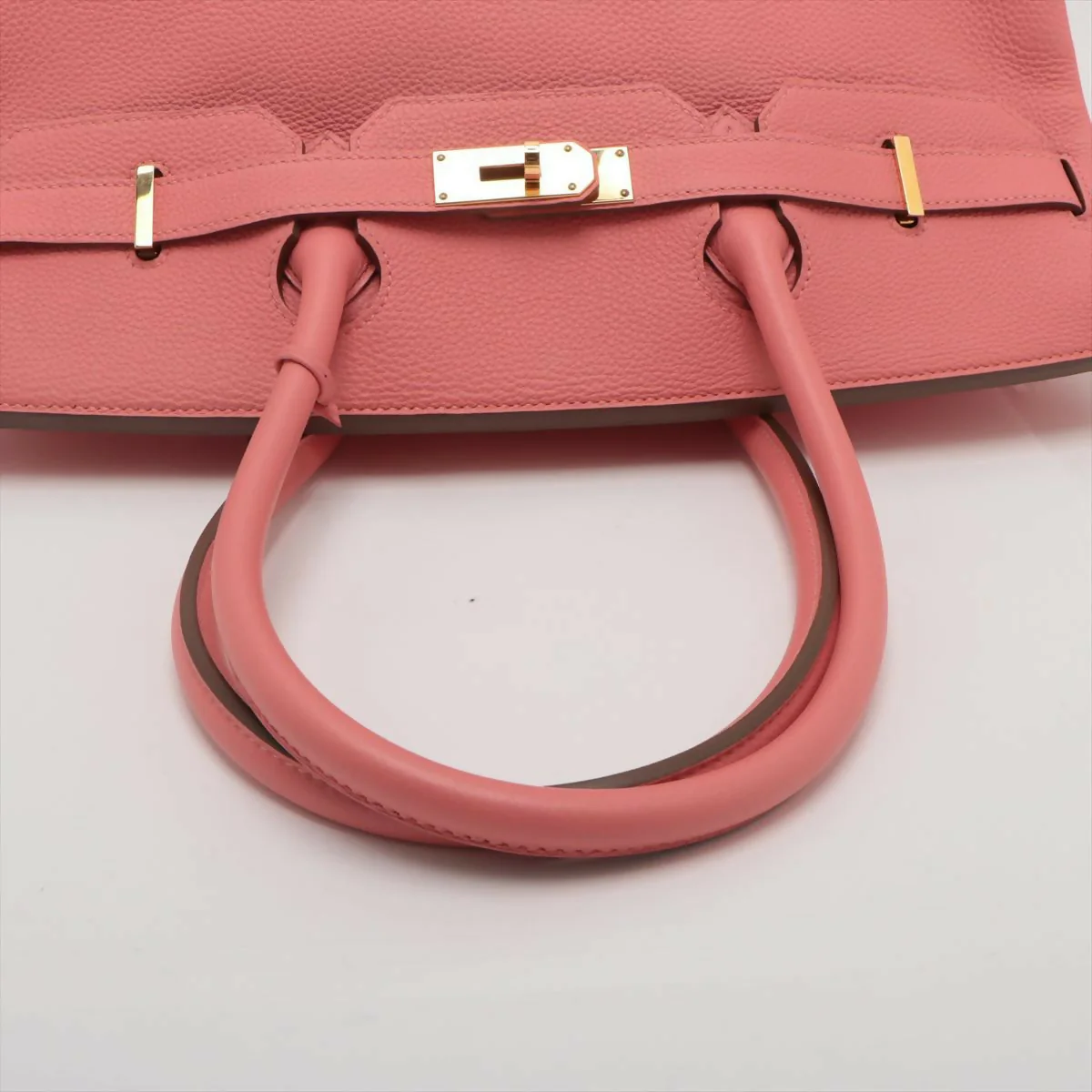 Hermès Shoulder Birkin 25 Flamingo Peach Pink Togo Leather with Gold Hardware - Image 4