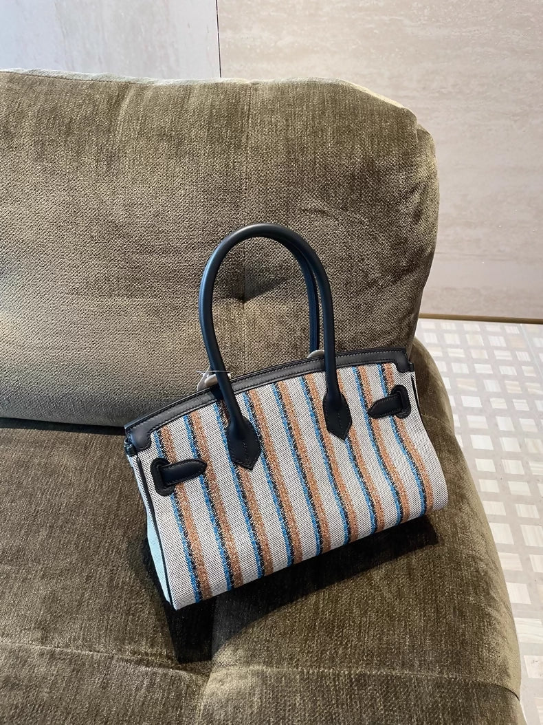 Hermès Birkin Shoulder Light 29 in Black Evercolor and Embroidered Toile Palladium Hardware - Image 3