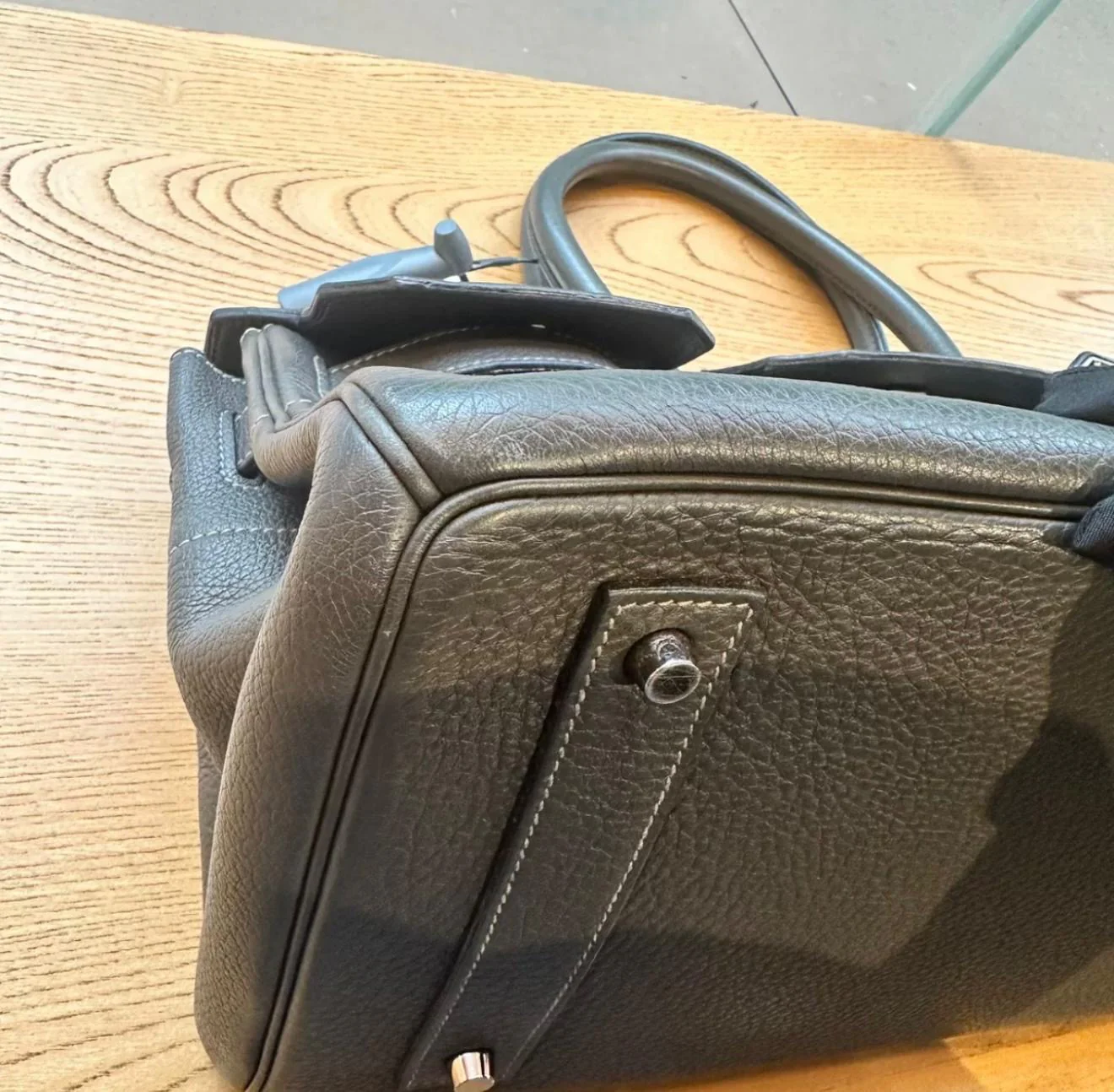 HERMES shoulder Birkin Black Togo Leather palladium hardware - Image 3