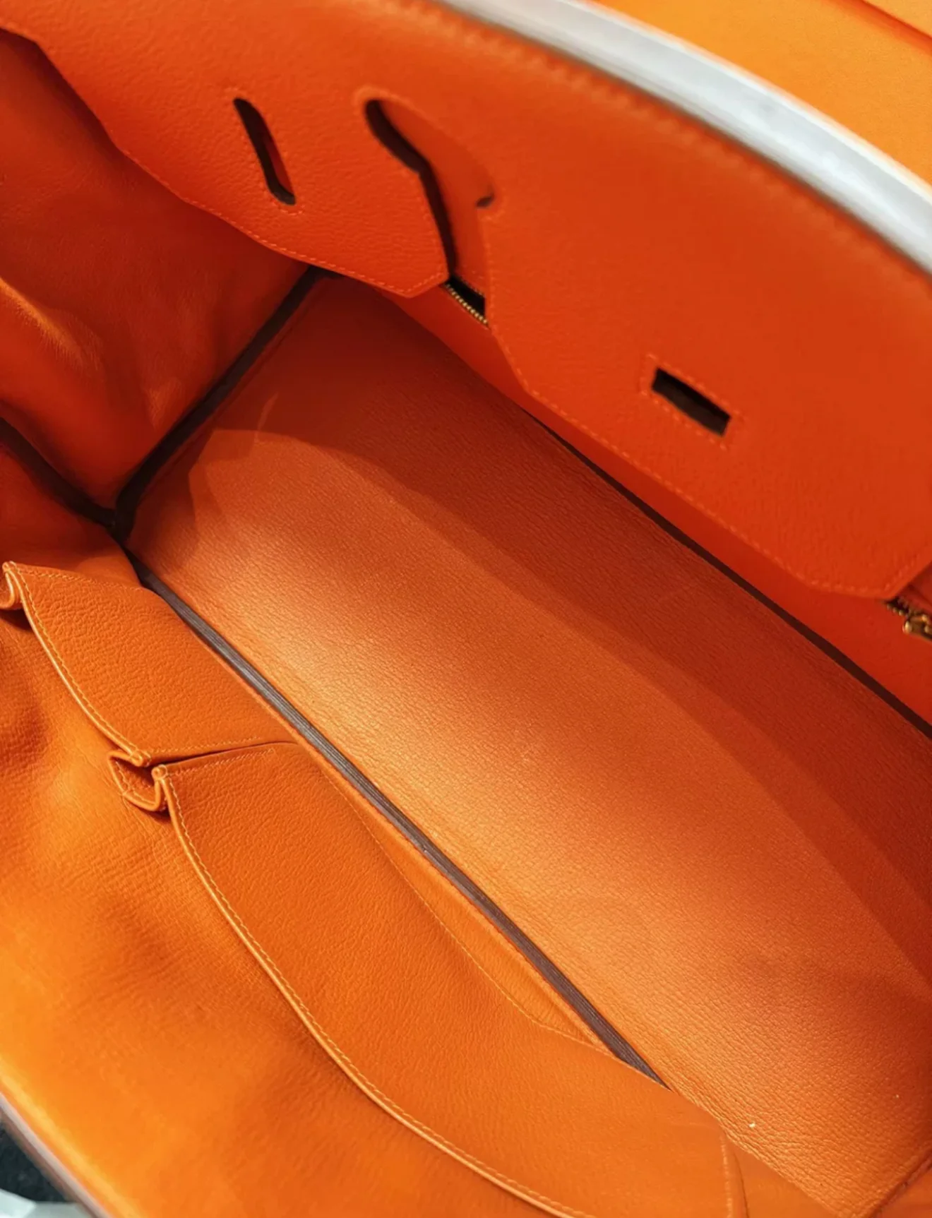 Hermes Shoulder Birkin Orange Togo Leather Gold Hardware - Image 4