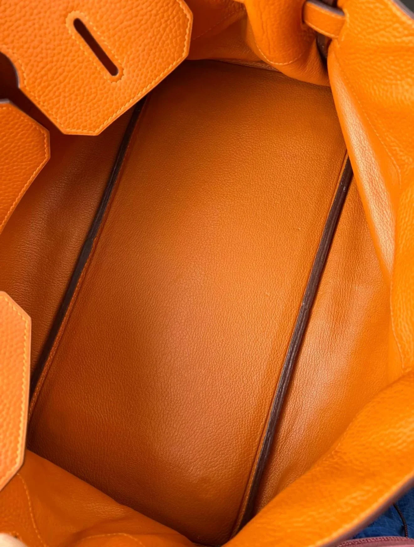 HERMES shoulder Birkin Orange Togo Leather palladium hardware - Image 8