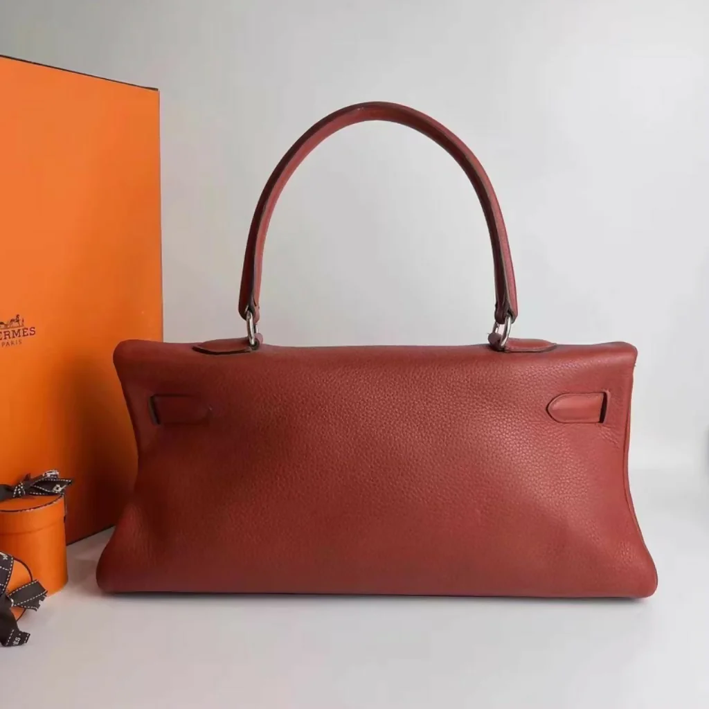 Hermès Shoulder Kelly 9M Red Togo Leather palladium hardware - Image 2