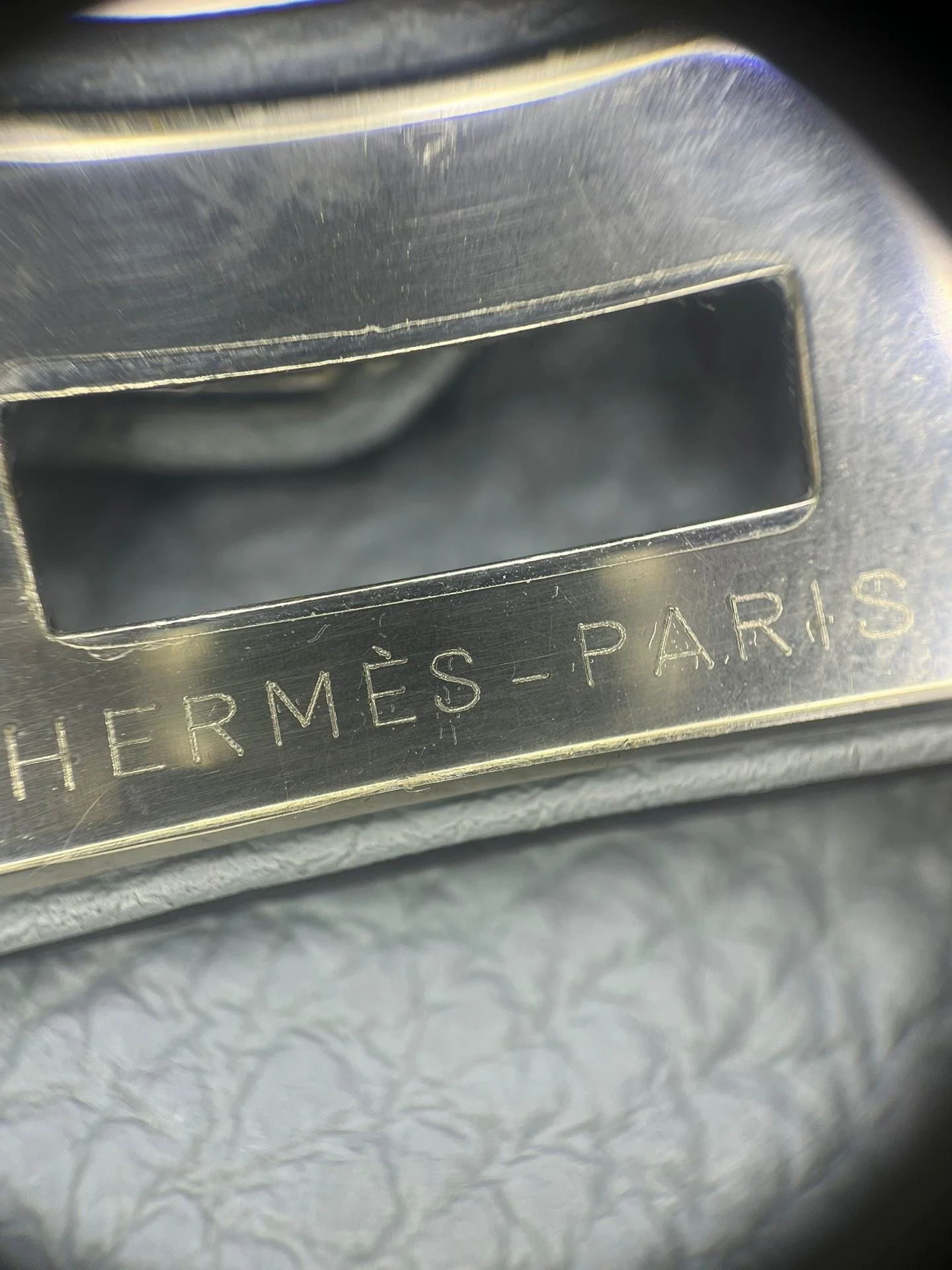 Hermès so Kelly 22 Bleu Lin togo leather palladium hardware - Image 13