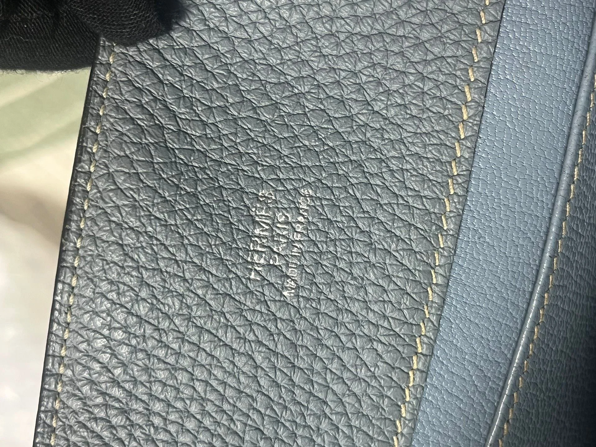 Hermès so Kelly 22 Bleu Lin togo leather palladium hardware - Image 8