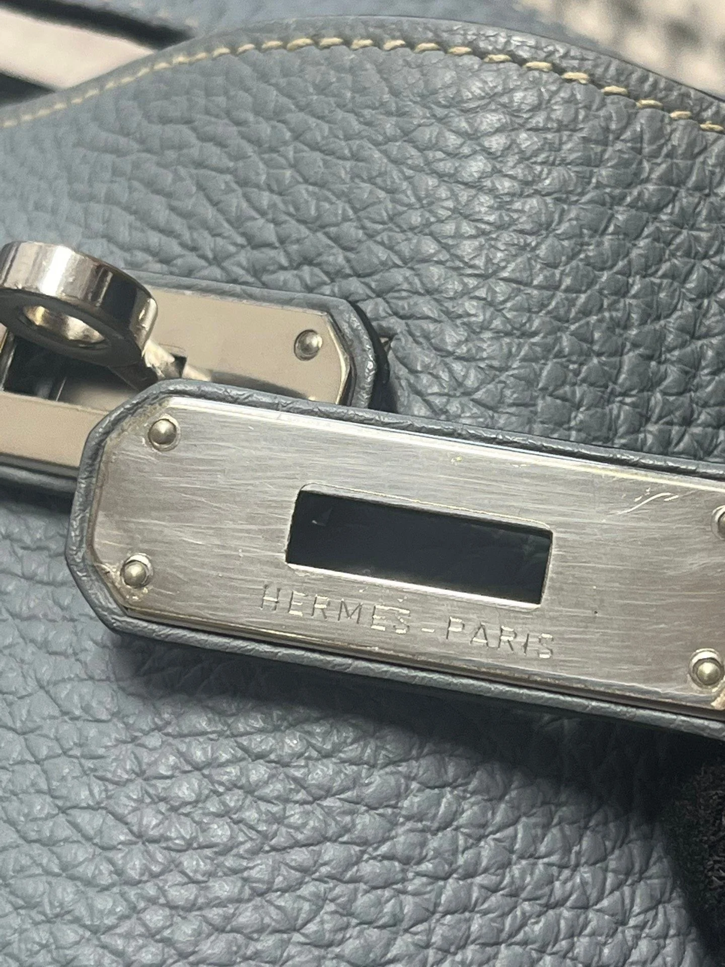 Hermès so Kelly 22 Bleu Lin togo leather palladium hardware - Image 9