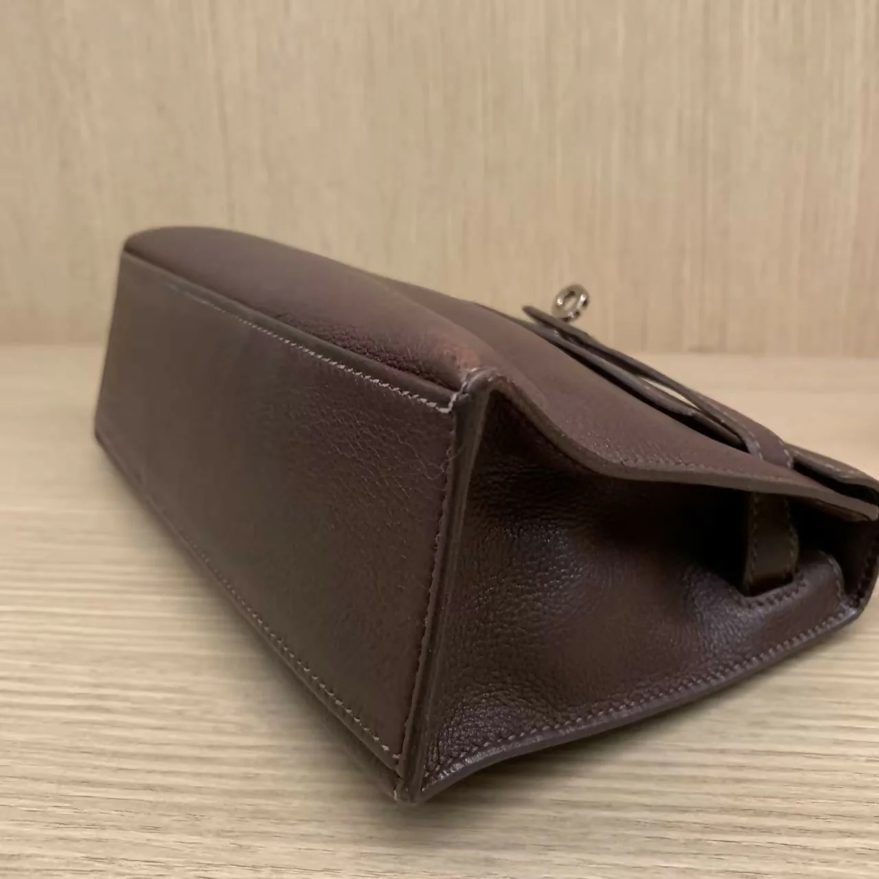Hermes vintage brown Kelly pochette - Image 4