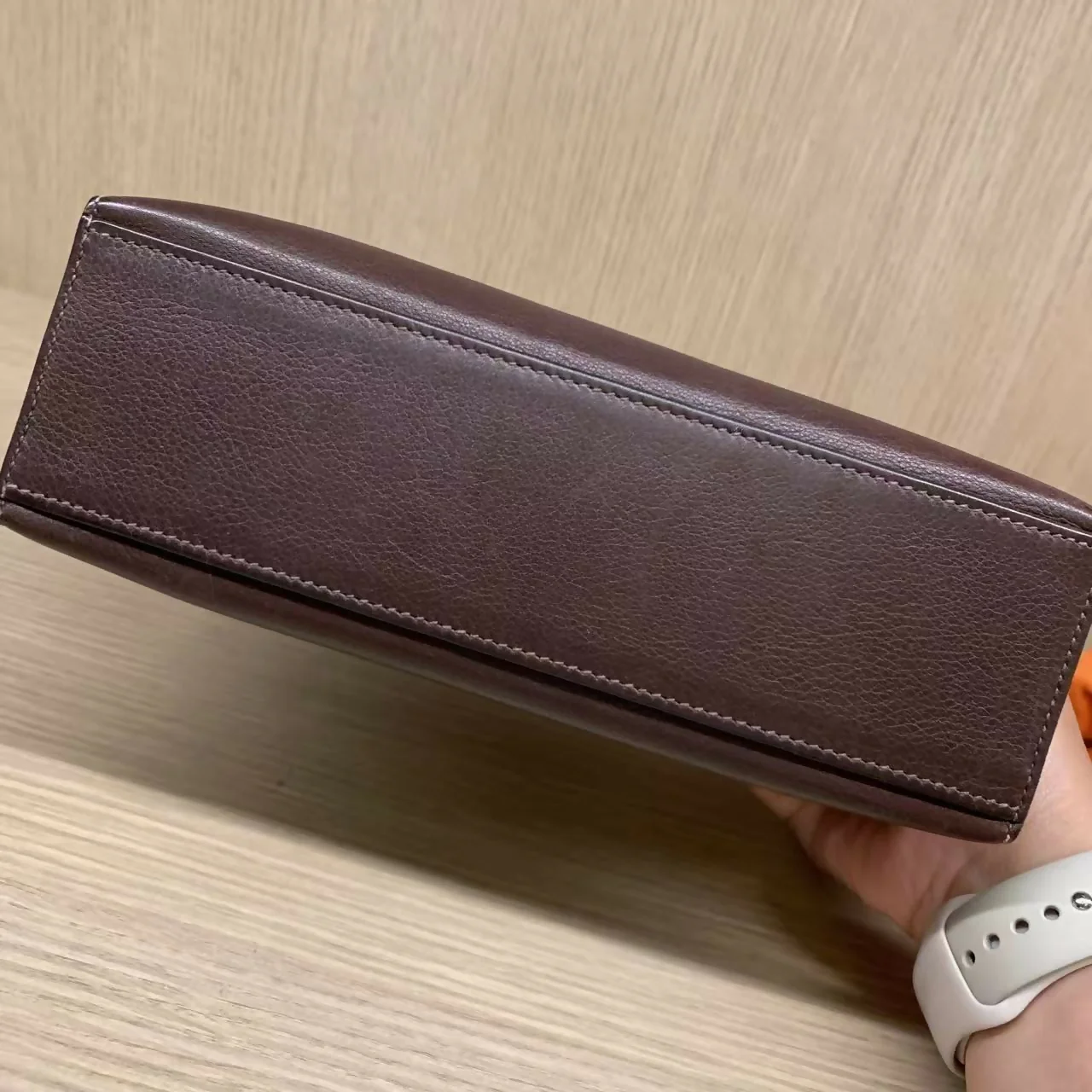 Hermes vintage brown Kelly pochette - Image 6