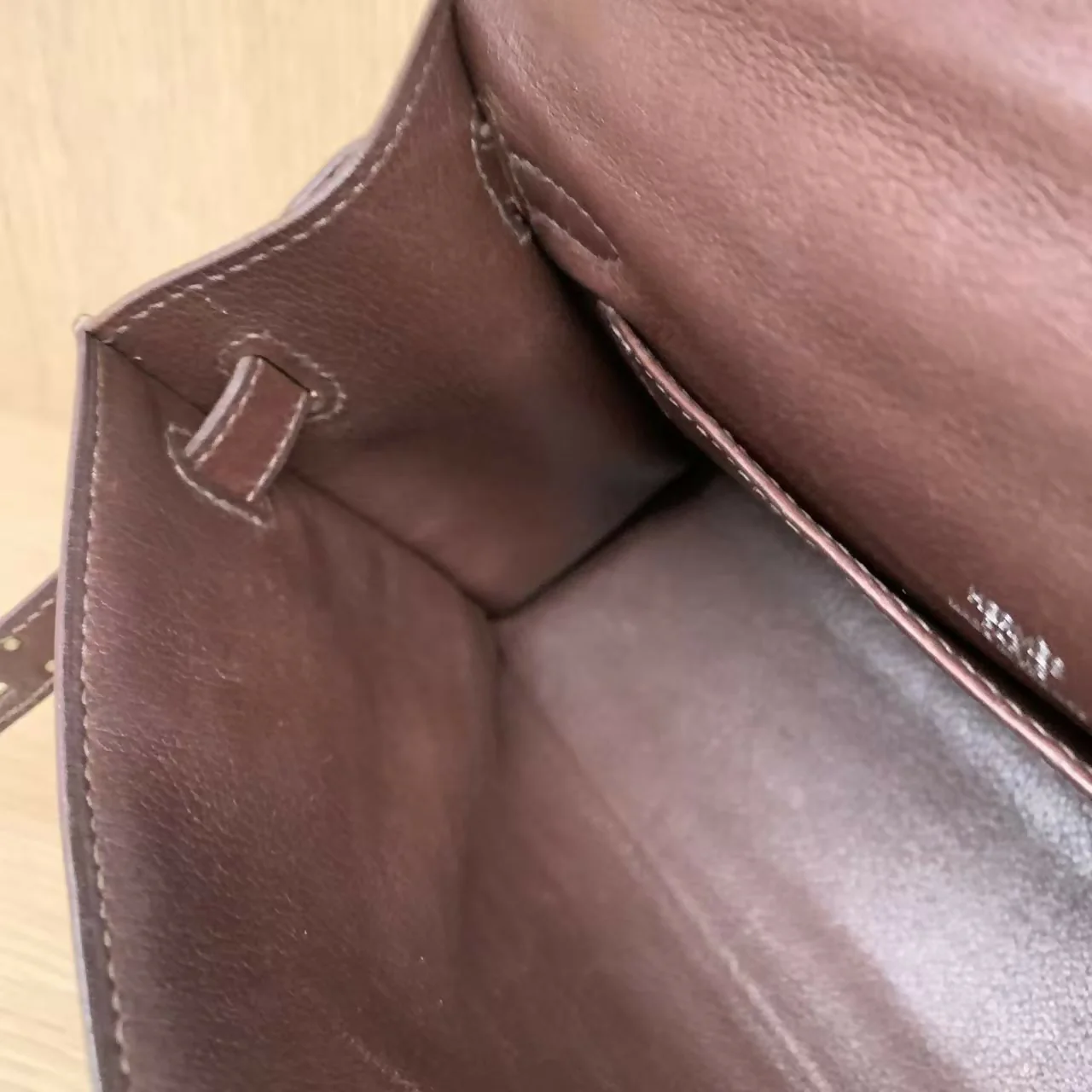 Hermes vintage brown Kelly pochette - Image 7