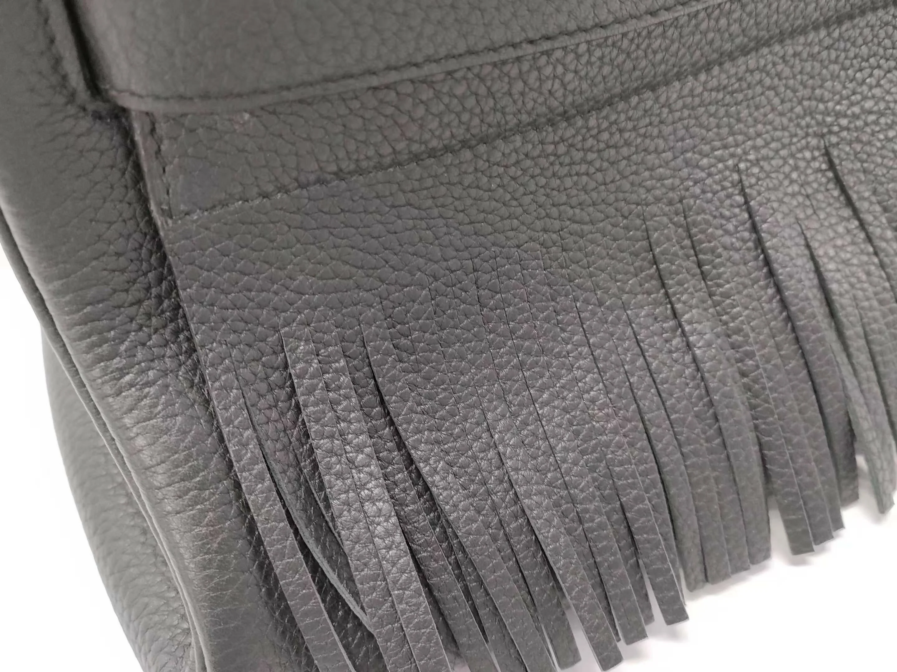 Hermes Vintage Kelly shoulder black Fringe - Image 5