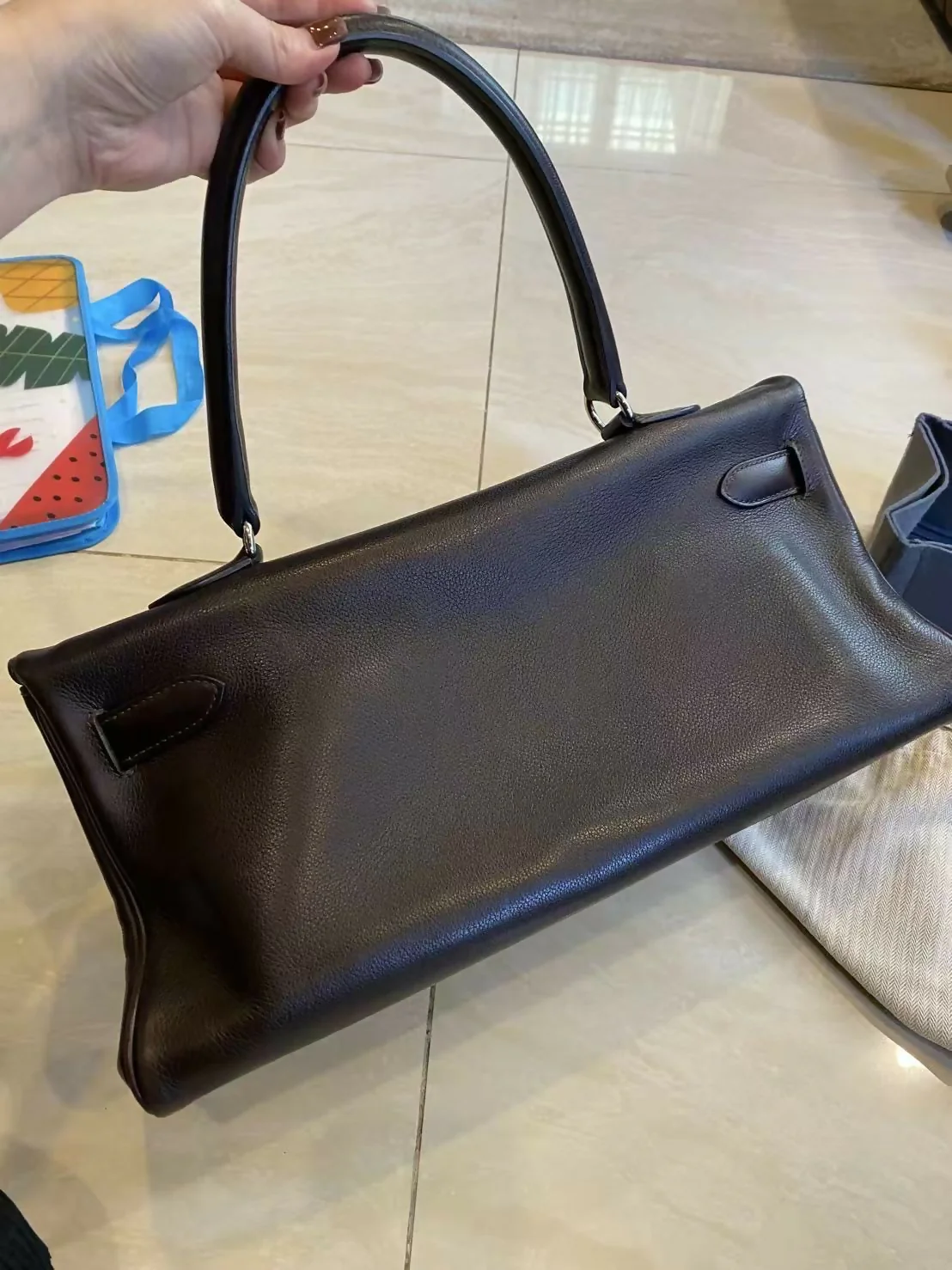 Hermes vintage Kelly shoulder brown - Image 2
