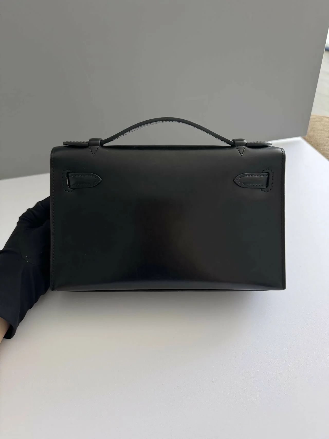 Hermes Vintage so black Kelly pochette - Image 2