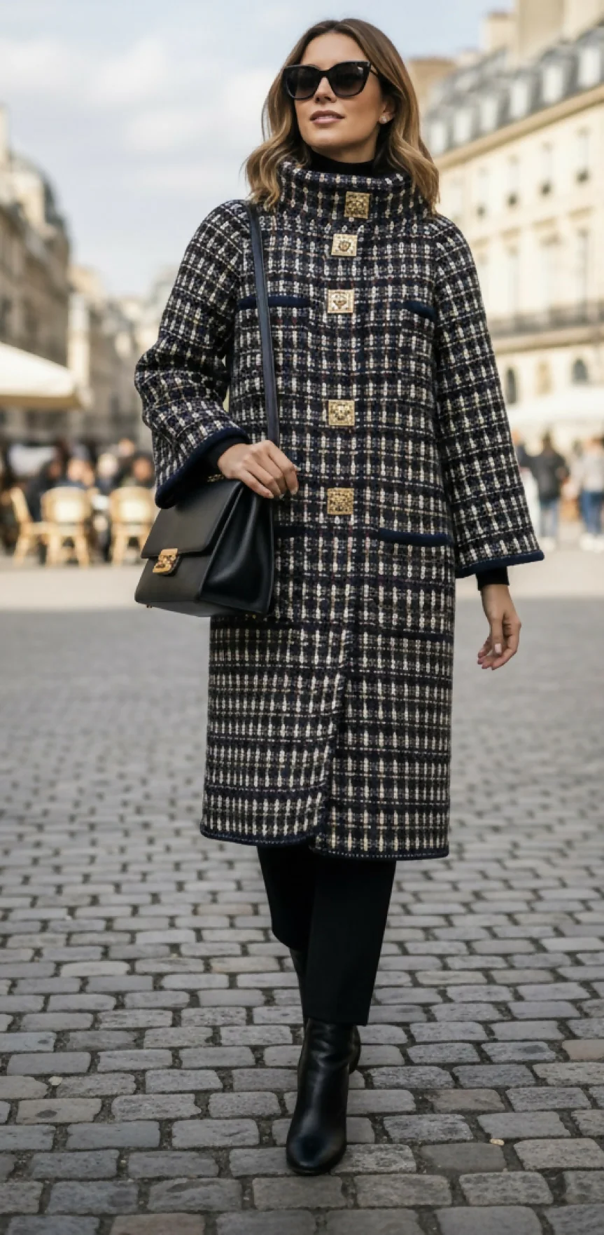 Iconic Chanel 11A Paris-Byzance Multicolor Gold Metallic Wool Tweed Coat FR 44 - Image 3
