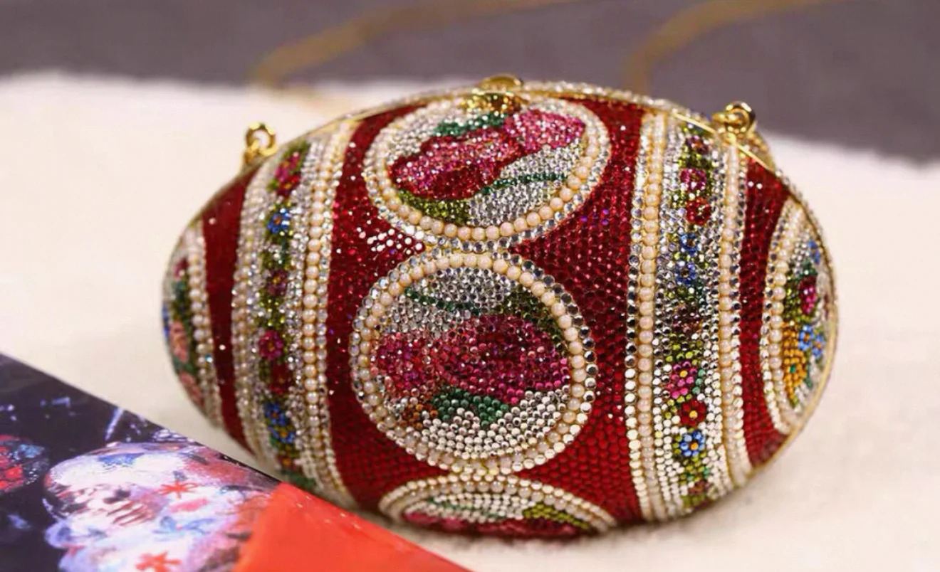 Judith Leiber Super Limited Edition 'Faberge Egg' Crystal Evening Bag Minaudières - Image 2