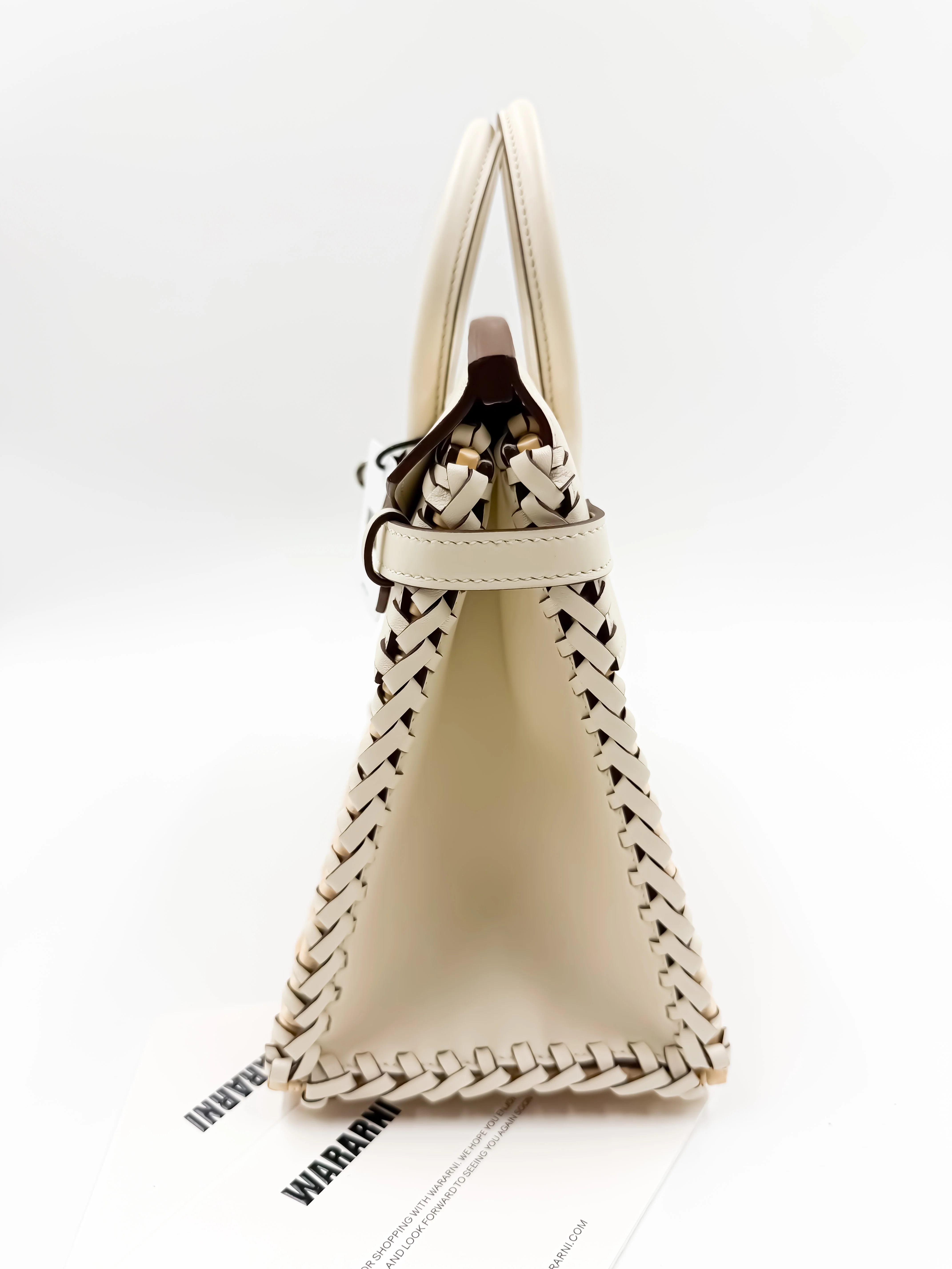 Limited Edition Hermes Birkin 25 Picnic Nata Palladium Hardware - Image 4
