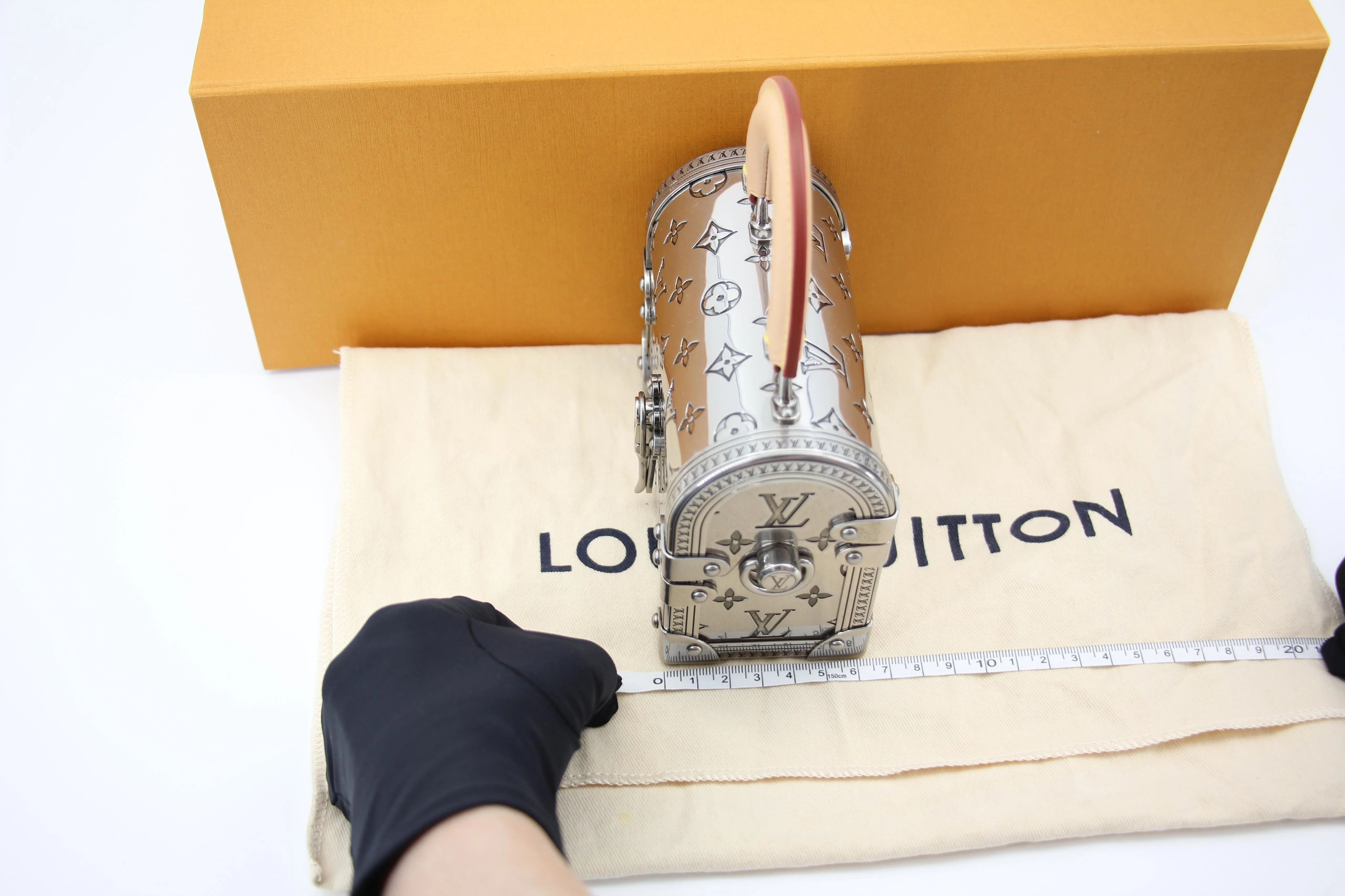 Louis Vuitton 2022 Metal Silver Monogram Mini Treasure Trunk - Image 14