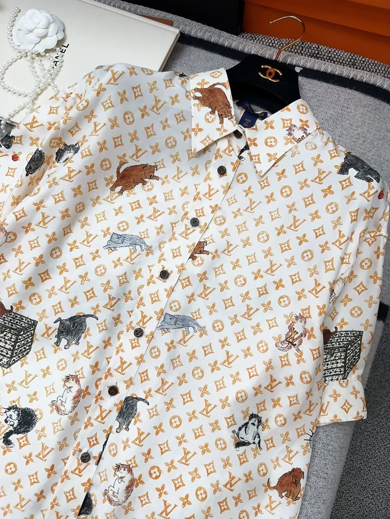 Louis Vuitton catogram silk shirt - Image 3