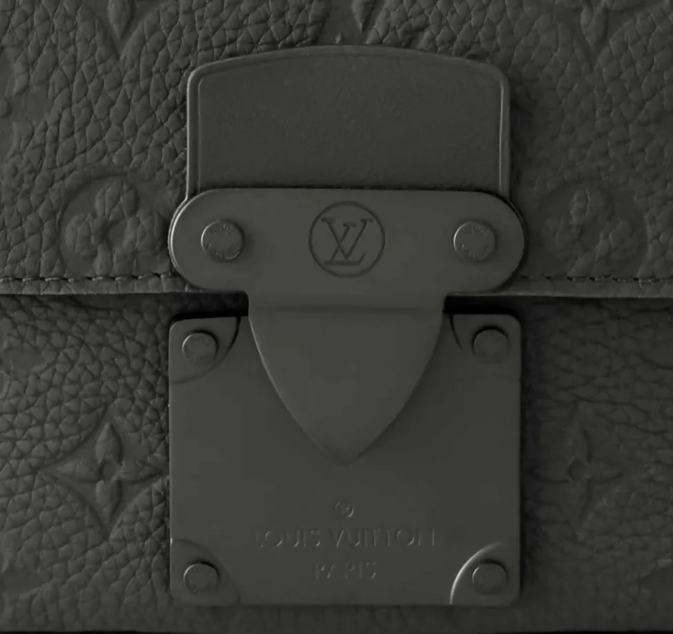 Louis Vuitton Matte Black Taurillon Monogram S Lock Sling Crossbody Waist Bag - Image 2