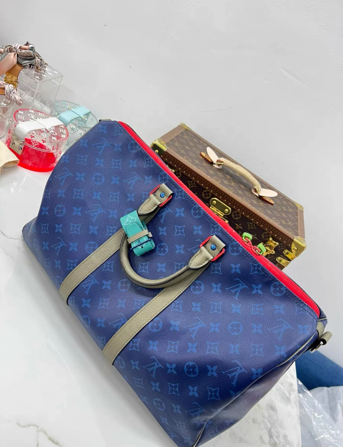 Louis Vuitton Outdoor Keepall Bandouliere Bag Limited Edition Monogram Pacific Canvas 45 - Image 2